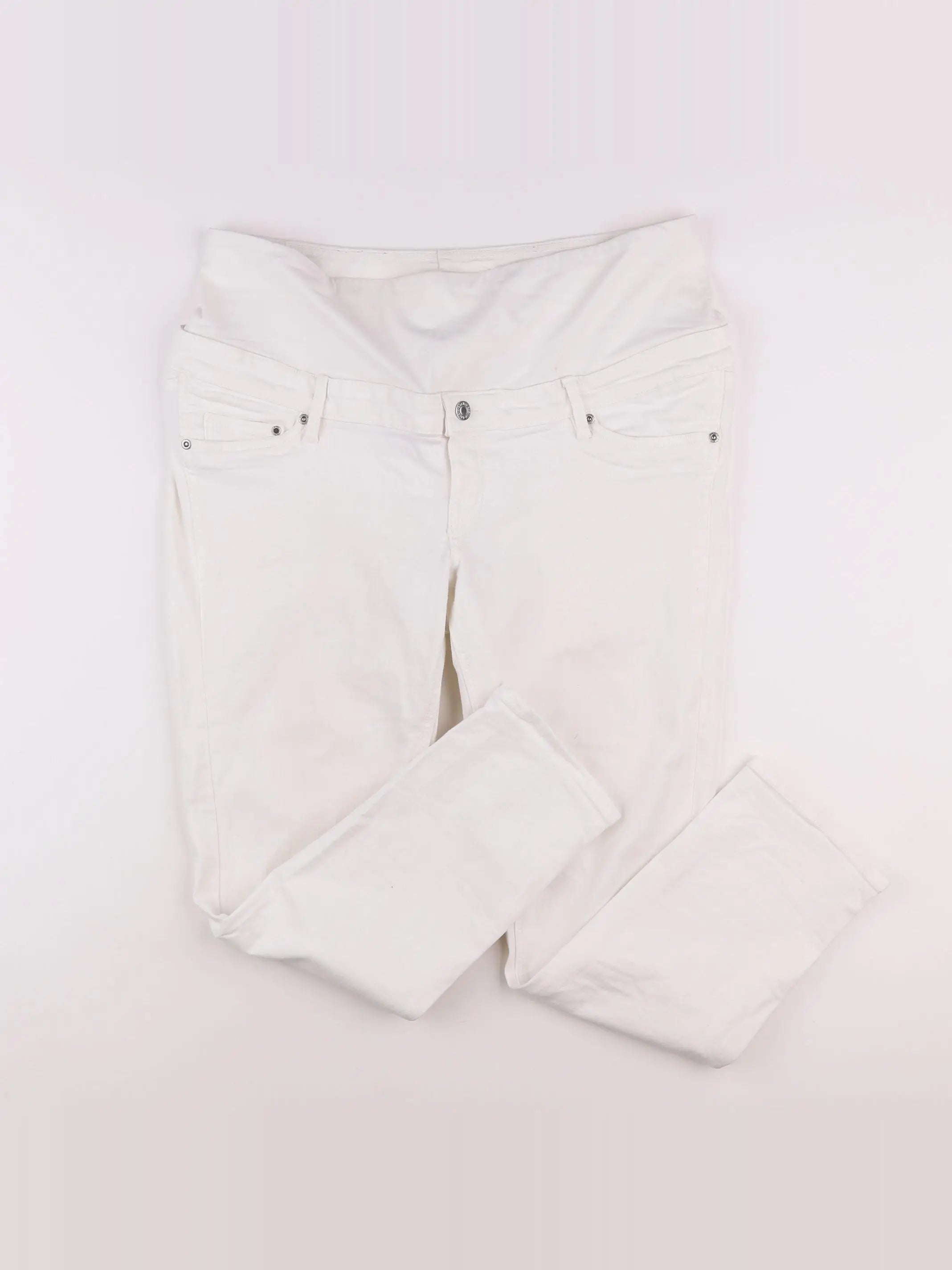 H&M - jean grossesse blanc - 44