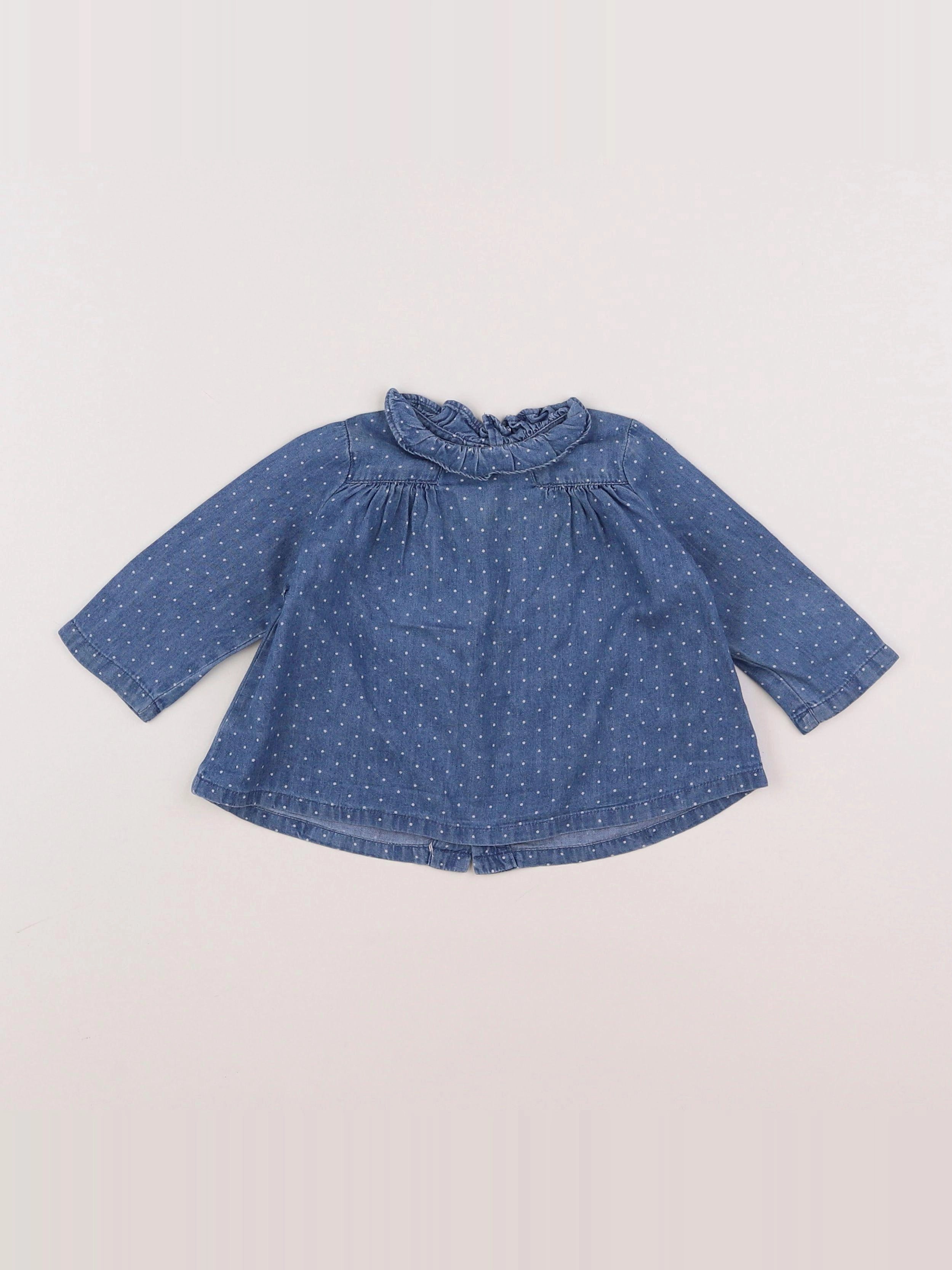 Boutchou - blouse bleu - 6 mois