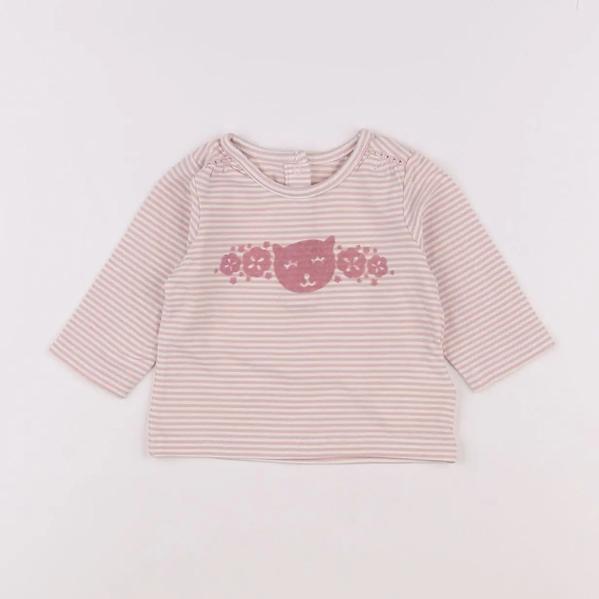 Vertbaudet - tee-shirt rose - 3 mois