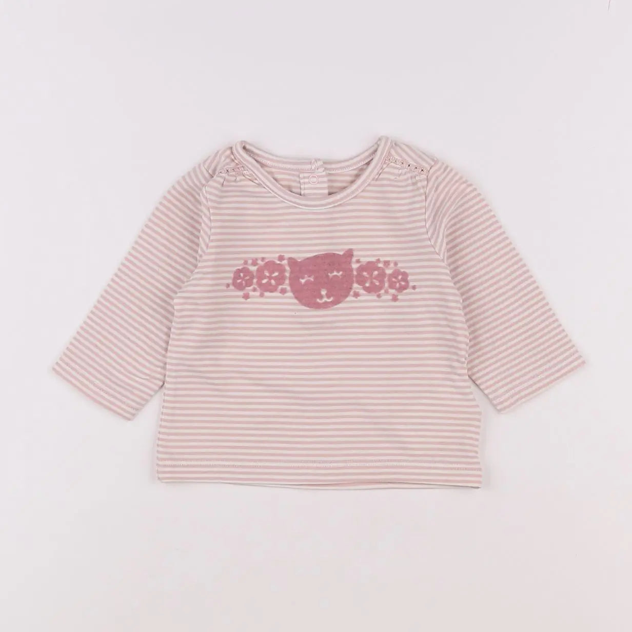 Vertbaudet - tee-shirt rose - 3 mois