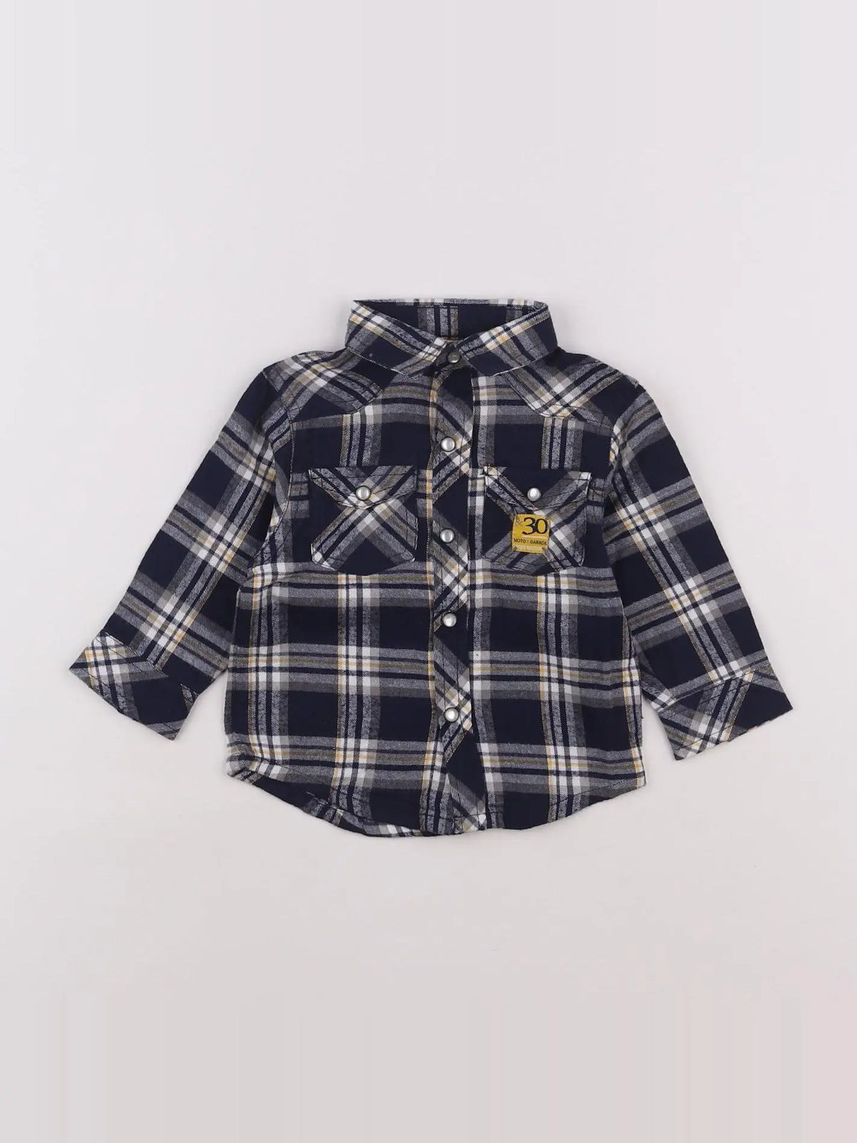 Cadet Rousselle - chemise bleu, blanc, jaune - 6 mois