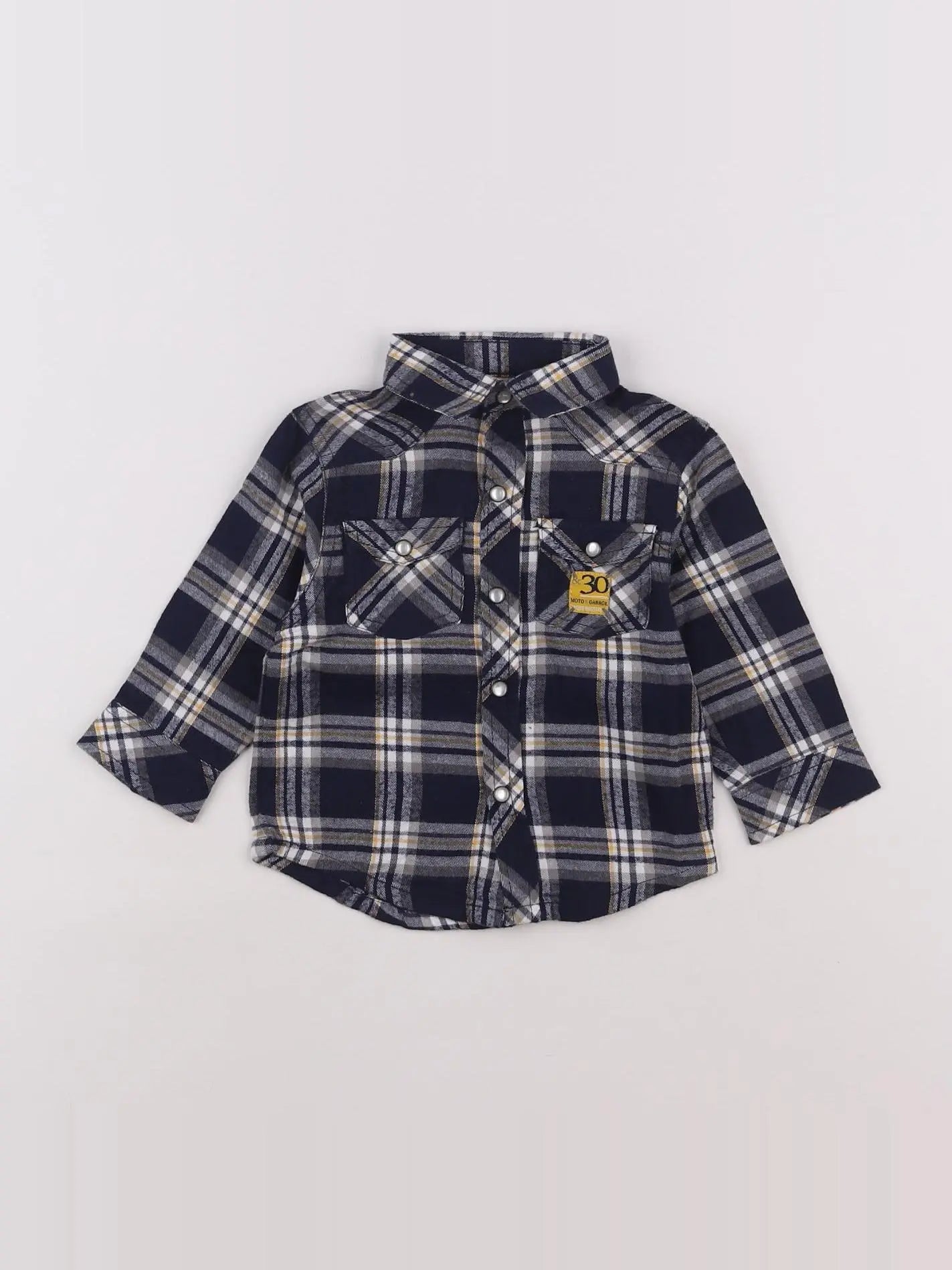 Cadet Rousselle - chemise bleu, blanc, jaune - 6 mois