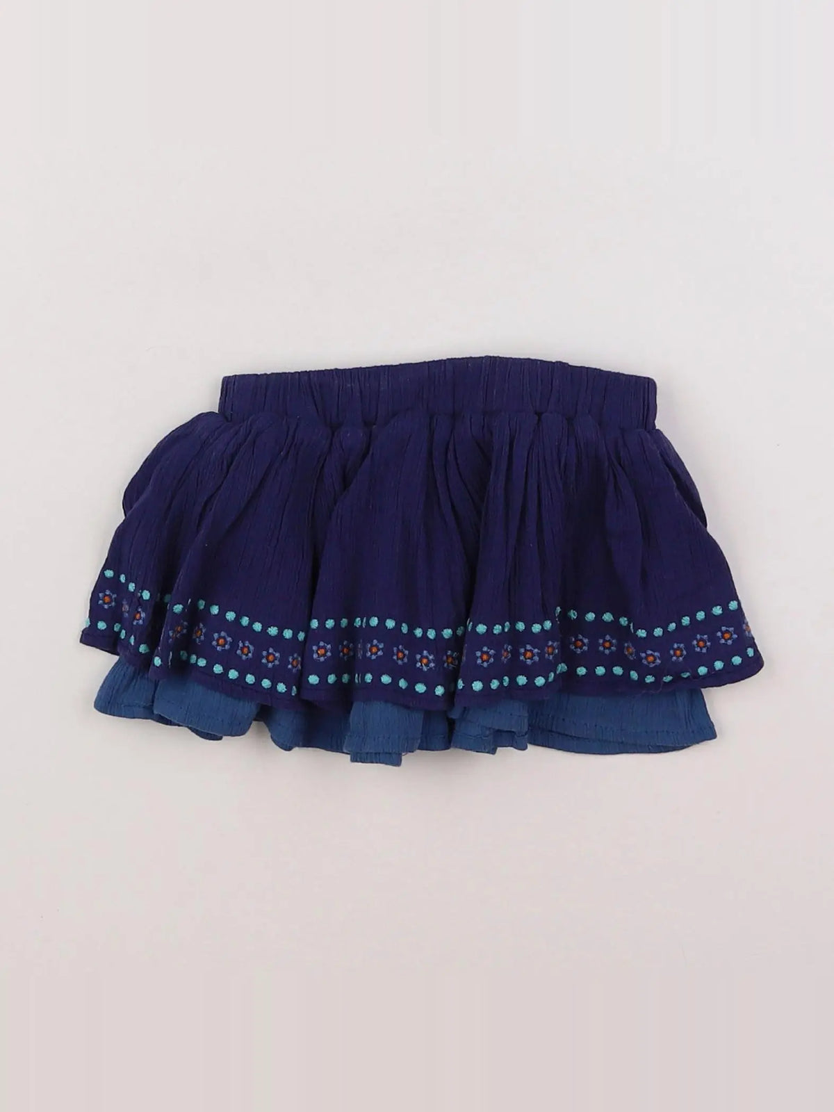 Vertbaudet - jupe bleu - 9 mois