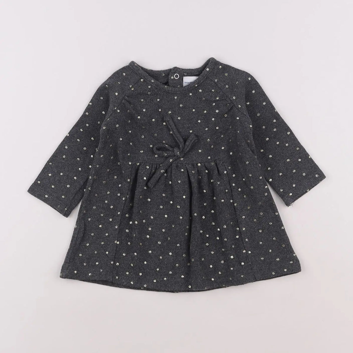 Vertbaudet - robe gris - 6 mois