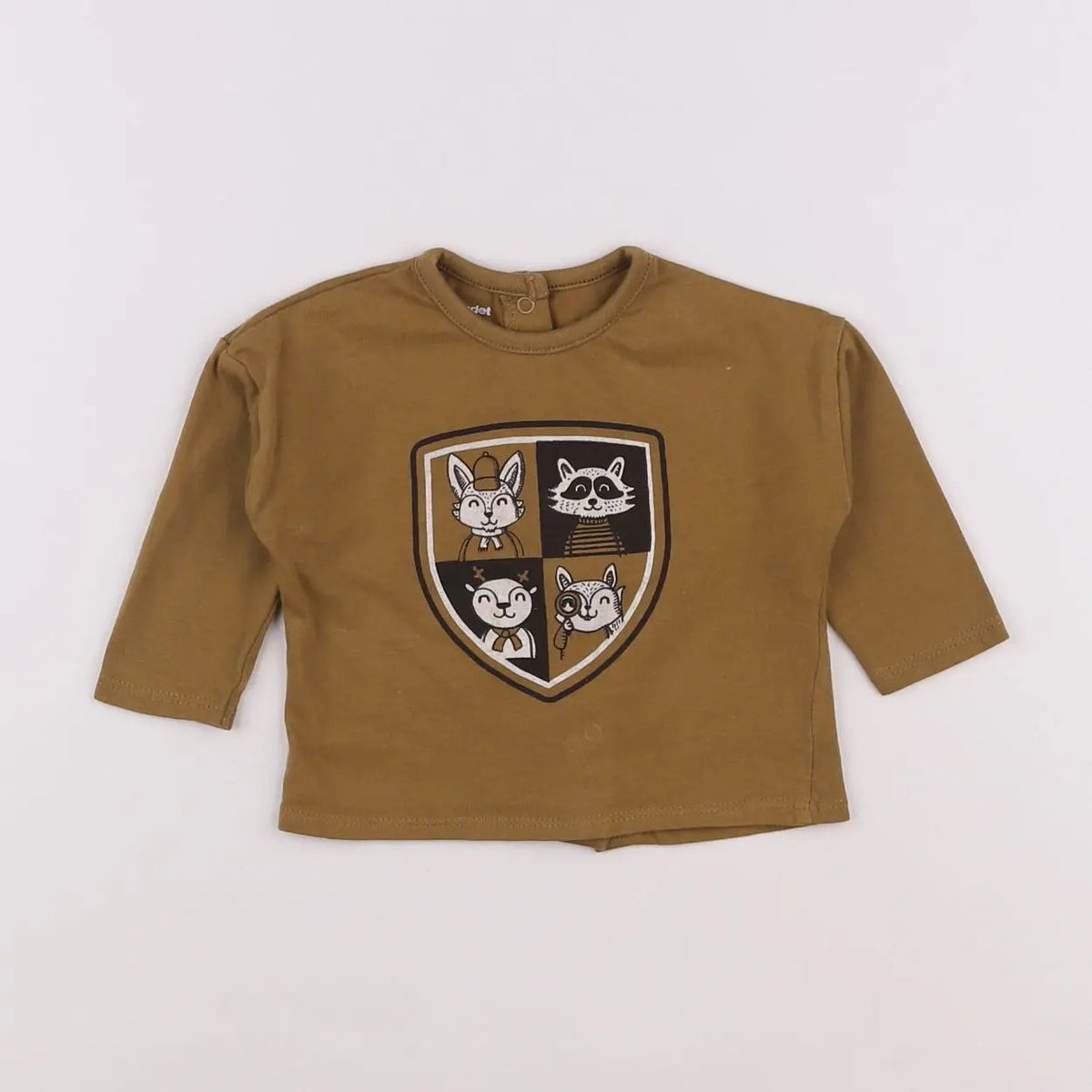 Vertbaudet - tee-shirt marron - 3 mois