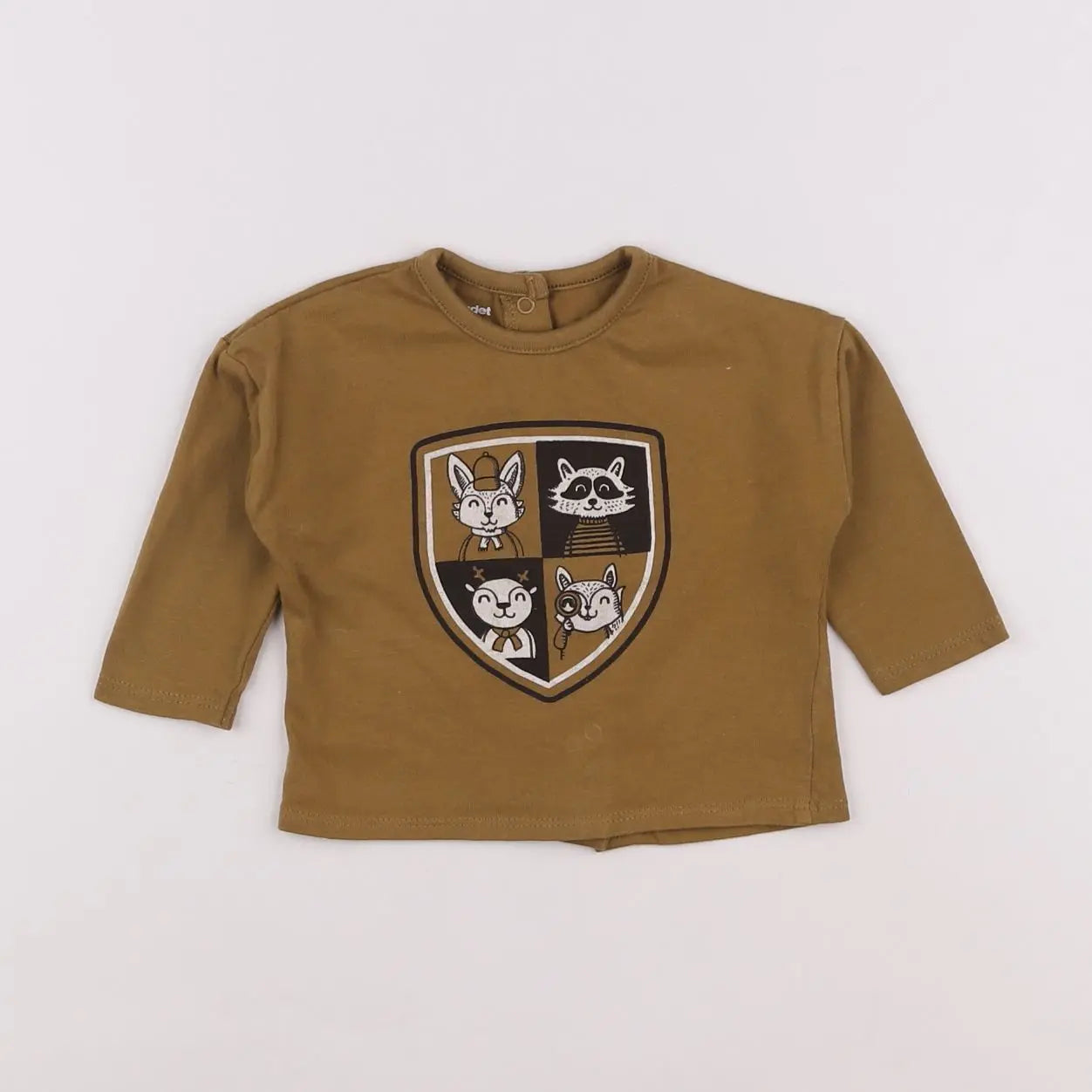 Vertbaudet - tee-shirt marron - 3 mois