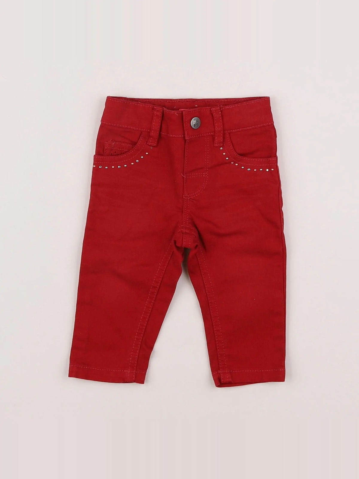 IKKS - pantalon rouge - 3 mois
