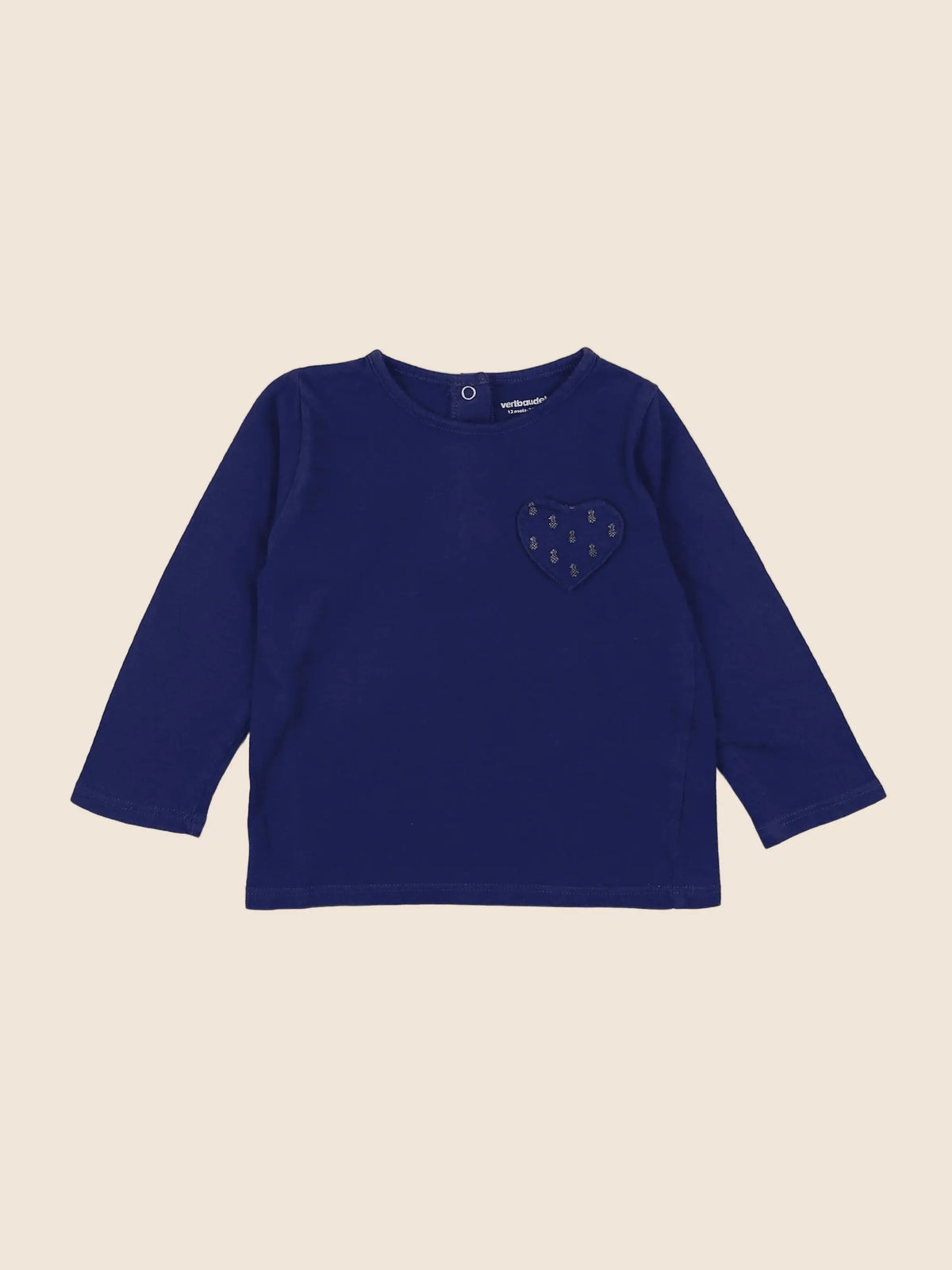 Vertbaudet - tee-shirt bleu - 12 mois
