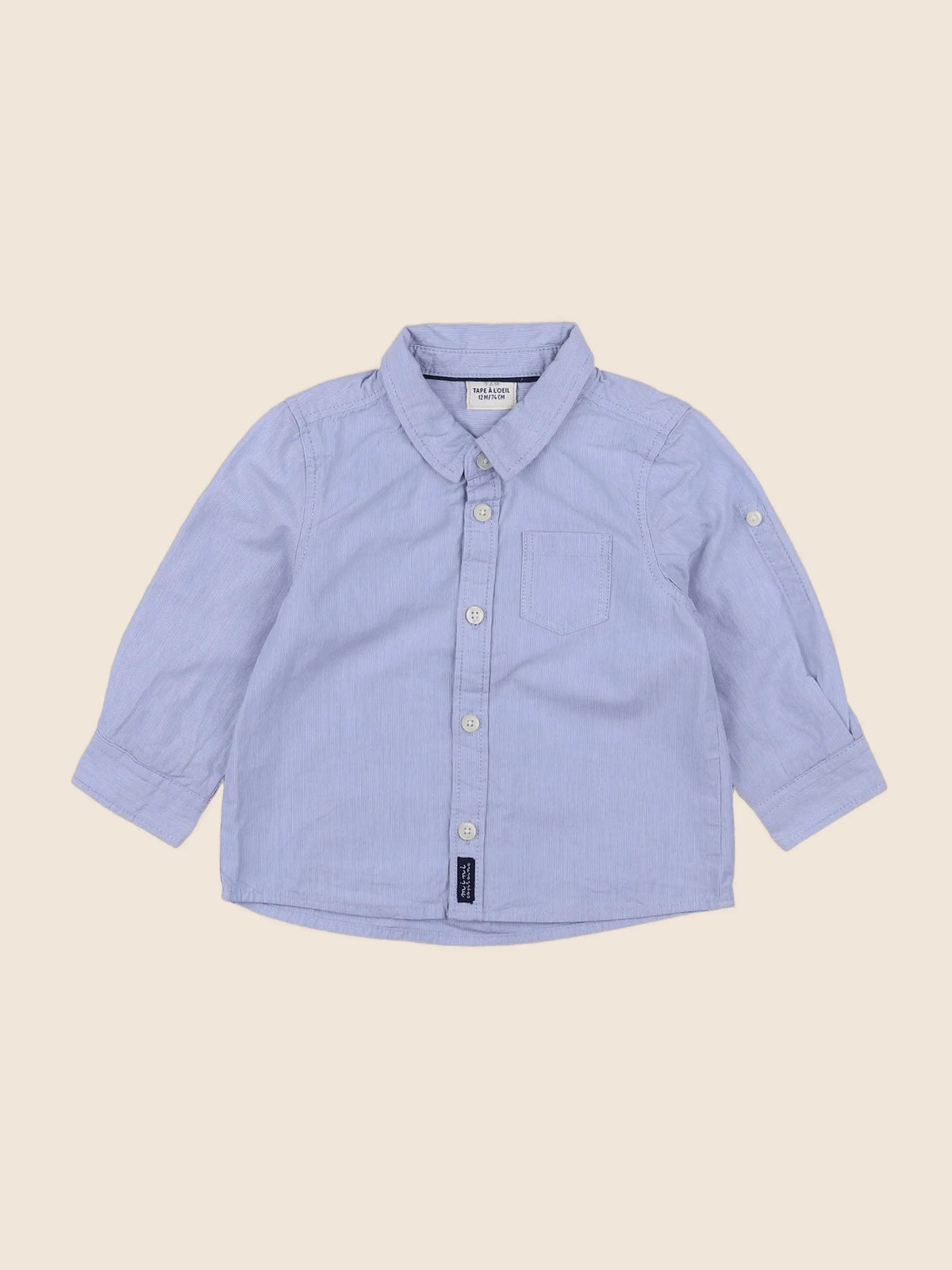 Tape à l'oeil - chemise bleu - 12 mois