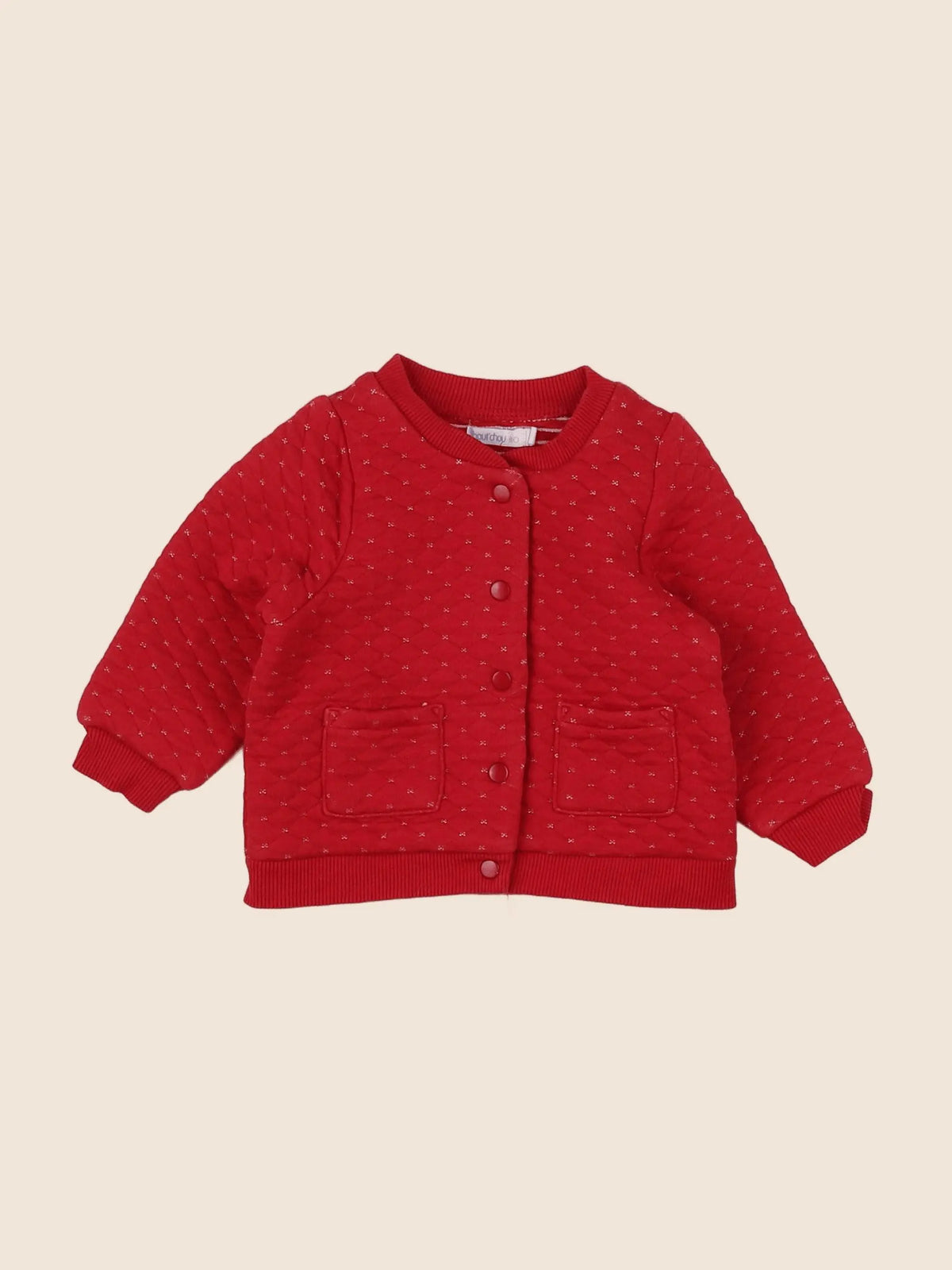 Boutchou - sweat rouge, argent - 6 mois
