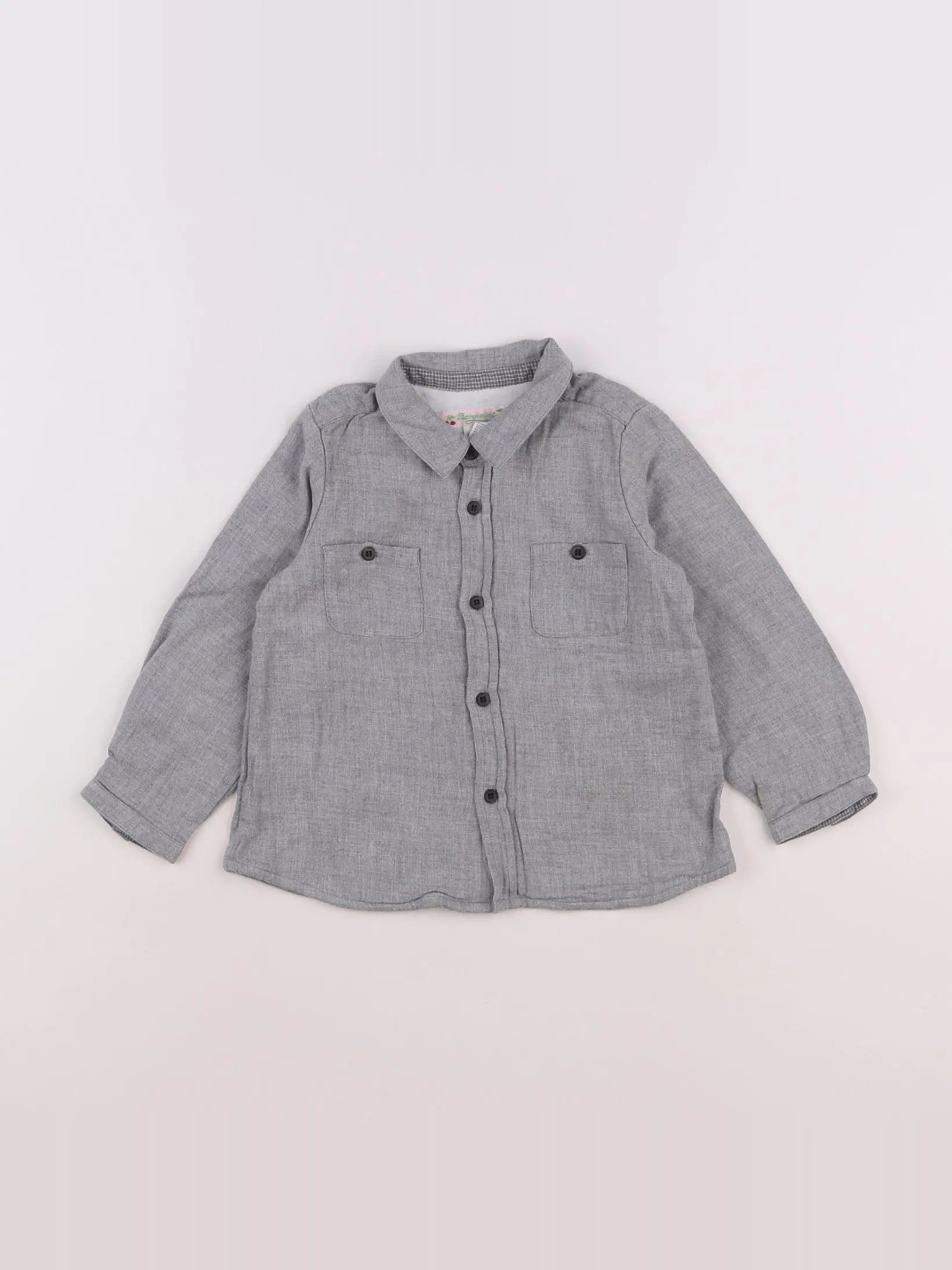 Bonpoint - chemise gris - 2 ans