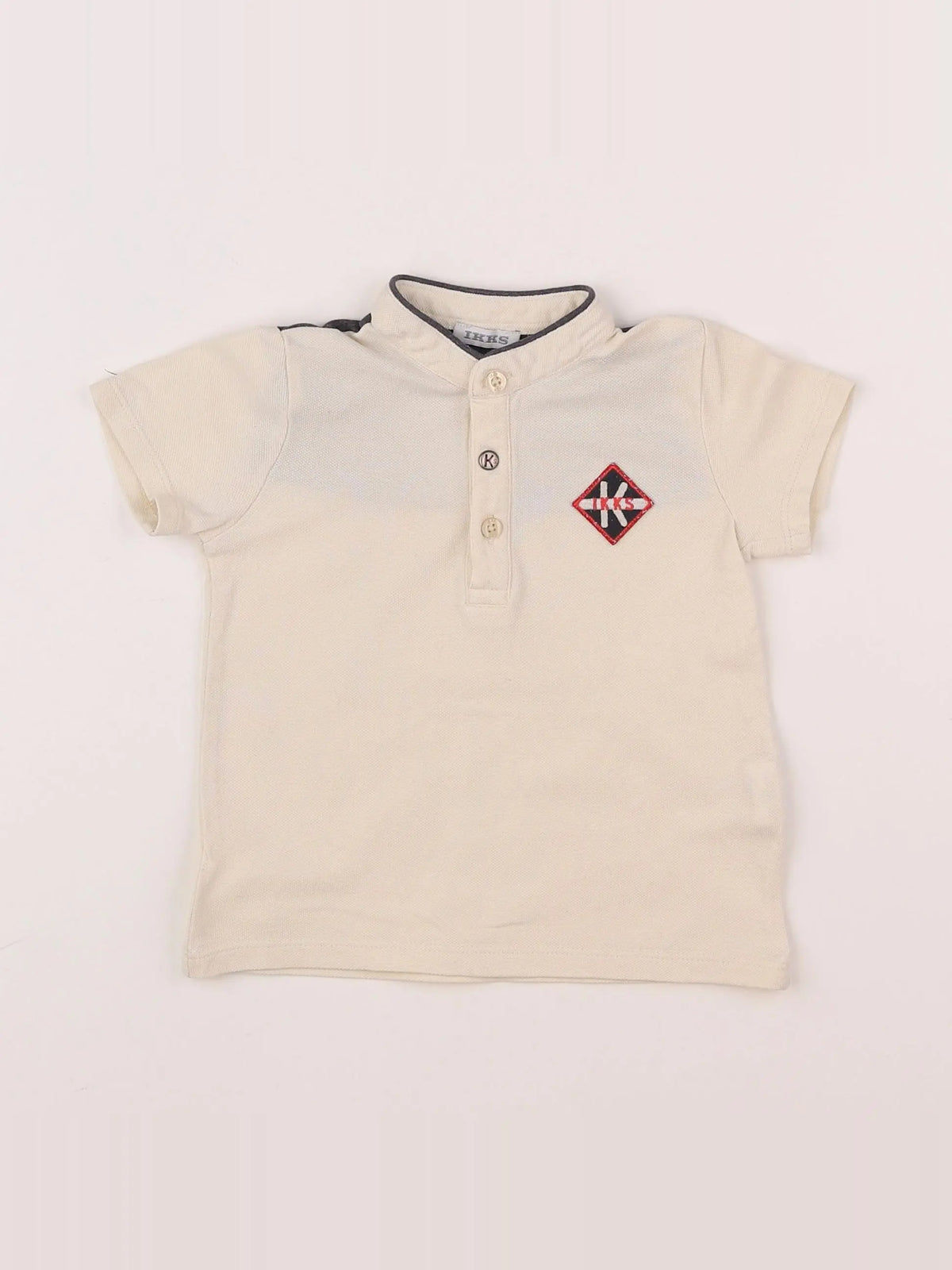 IKKS - polo imprimé au dos beige - 12 mois