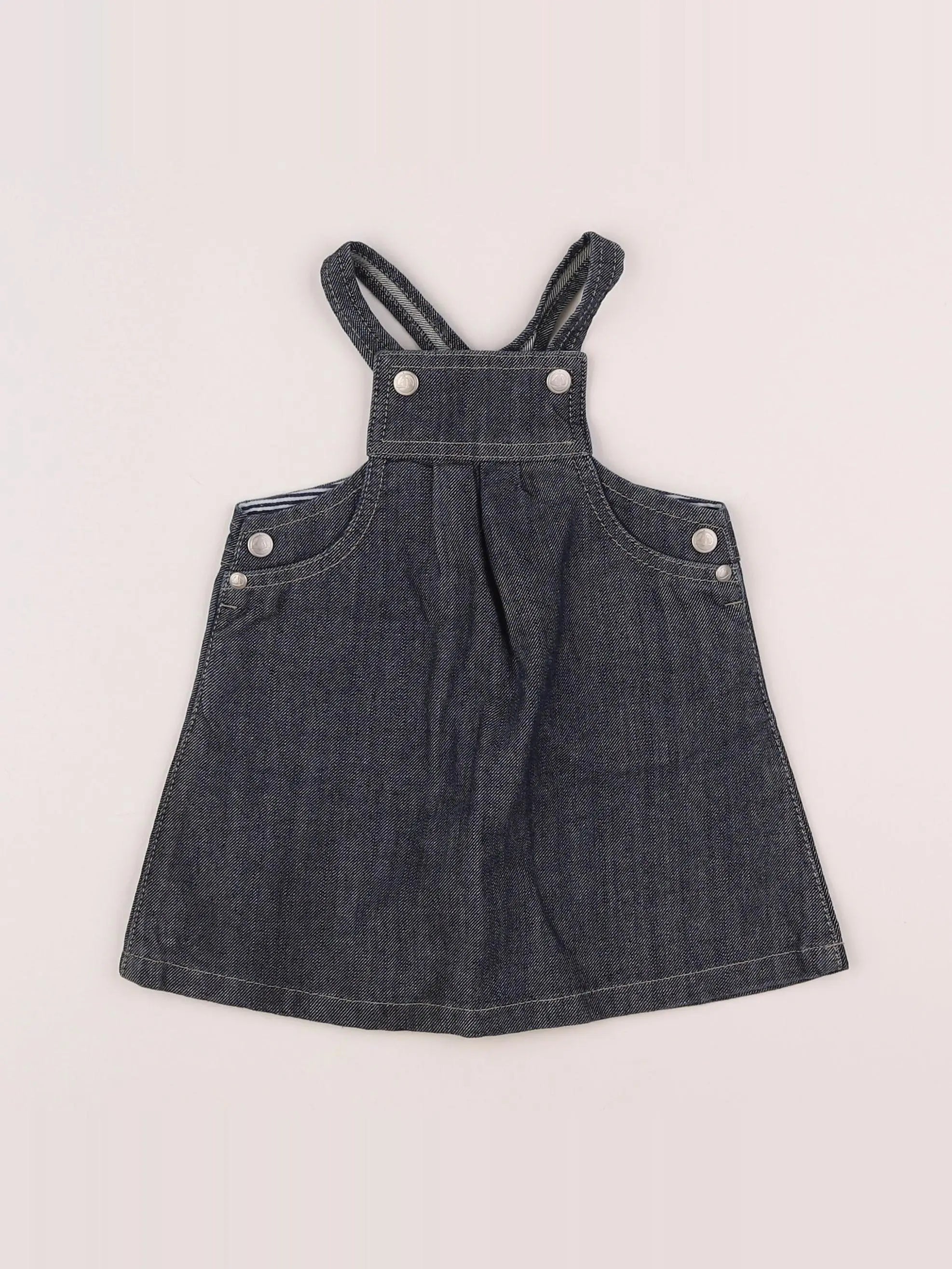 Petit Bateau - robe bleu - 6 mois