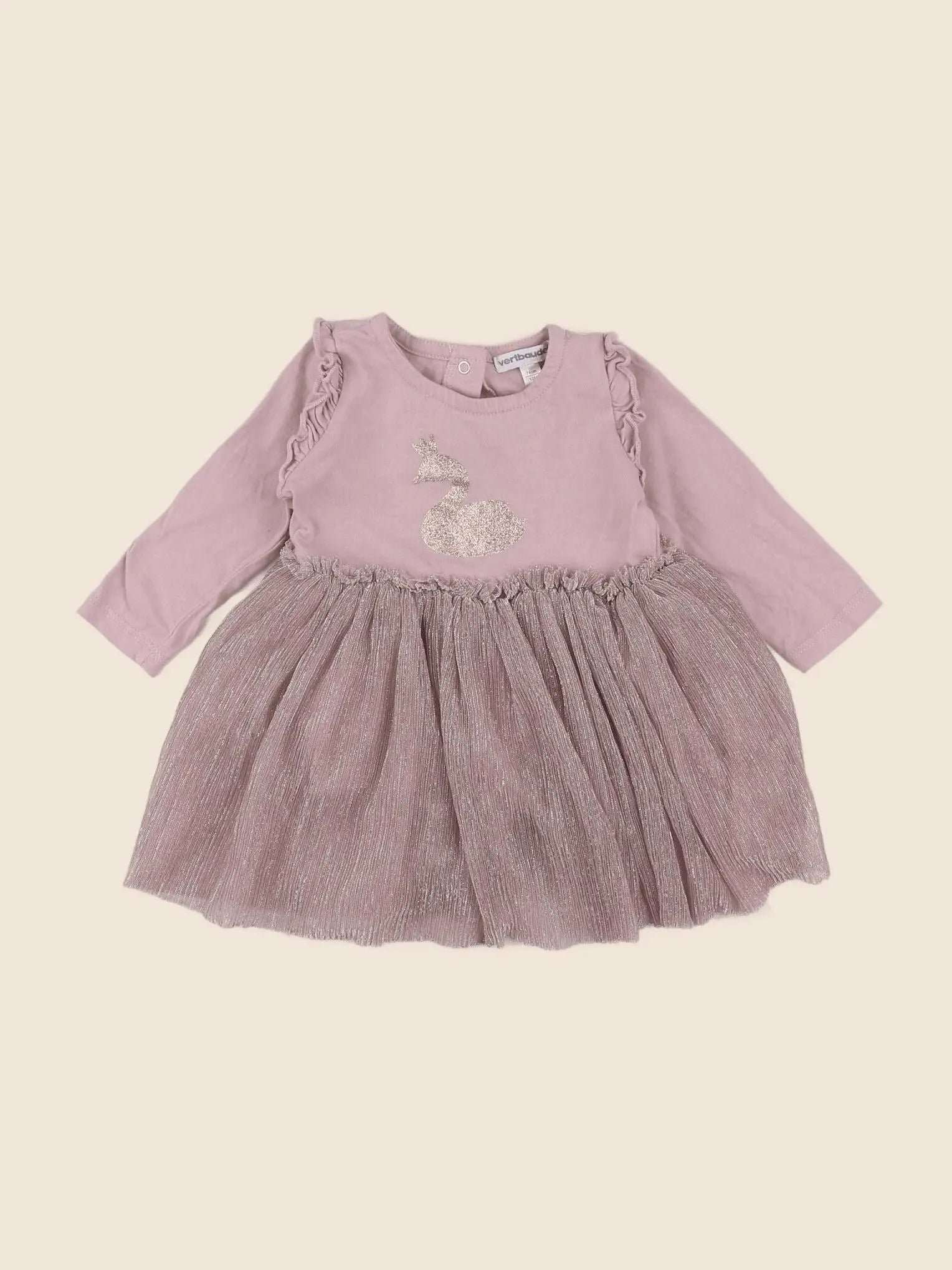 Vertbaudet - robe violet - 12 mois
