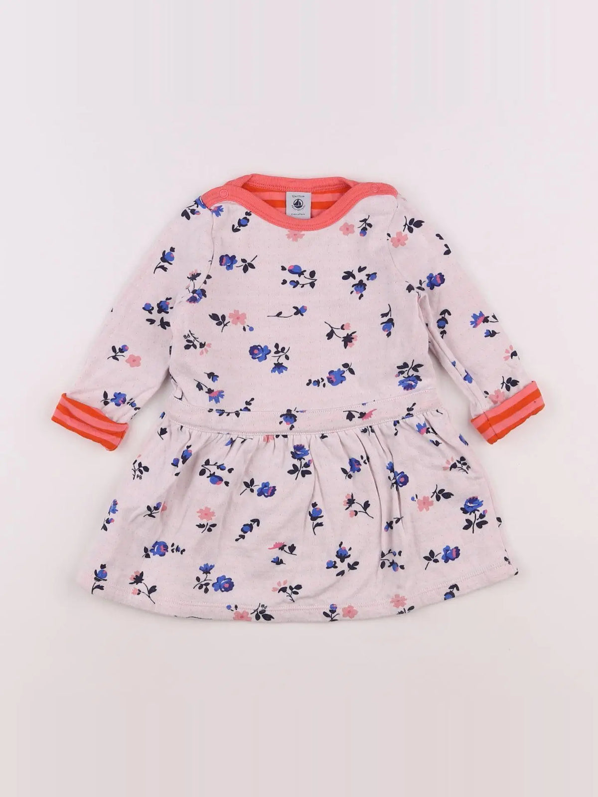 Petit Bateau - robe rose - 12 mois