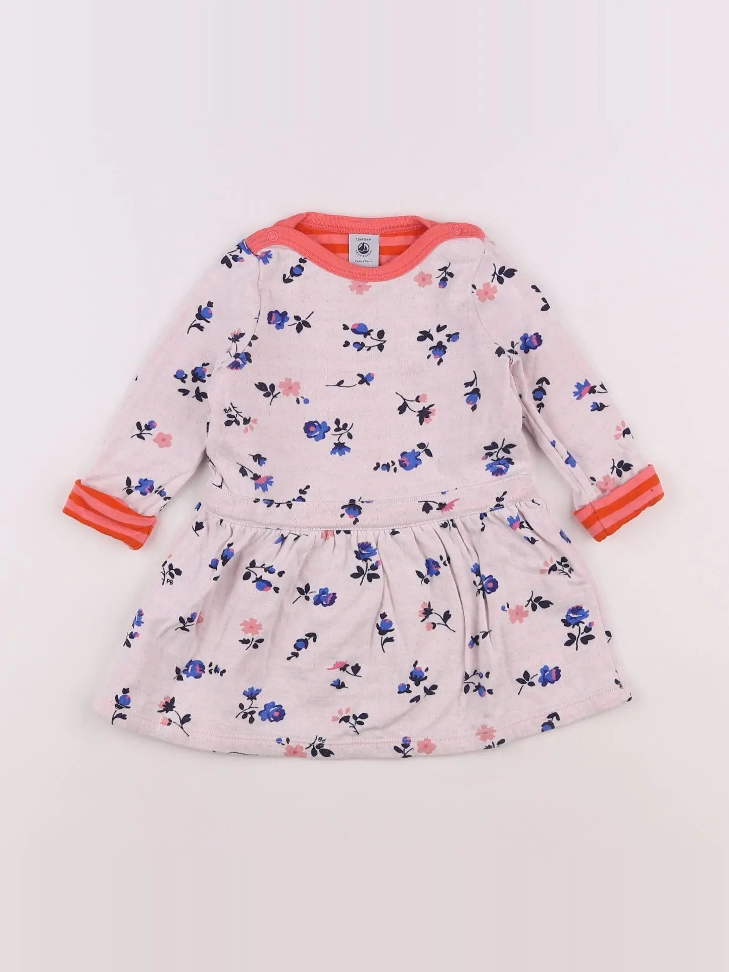 Petit Bateau - robe rose - 12 mois
