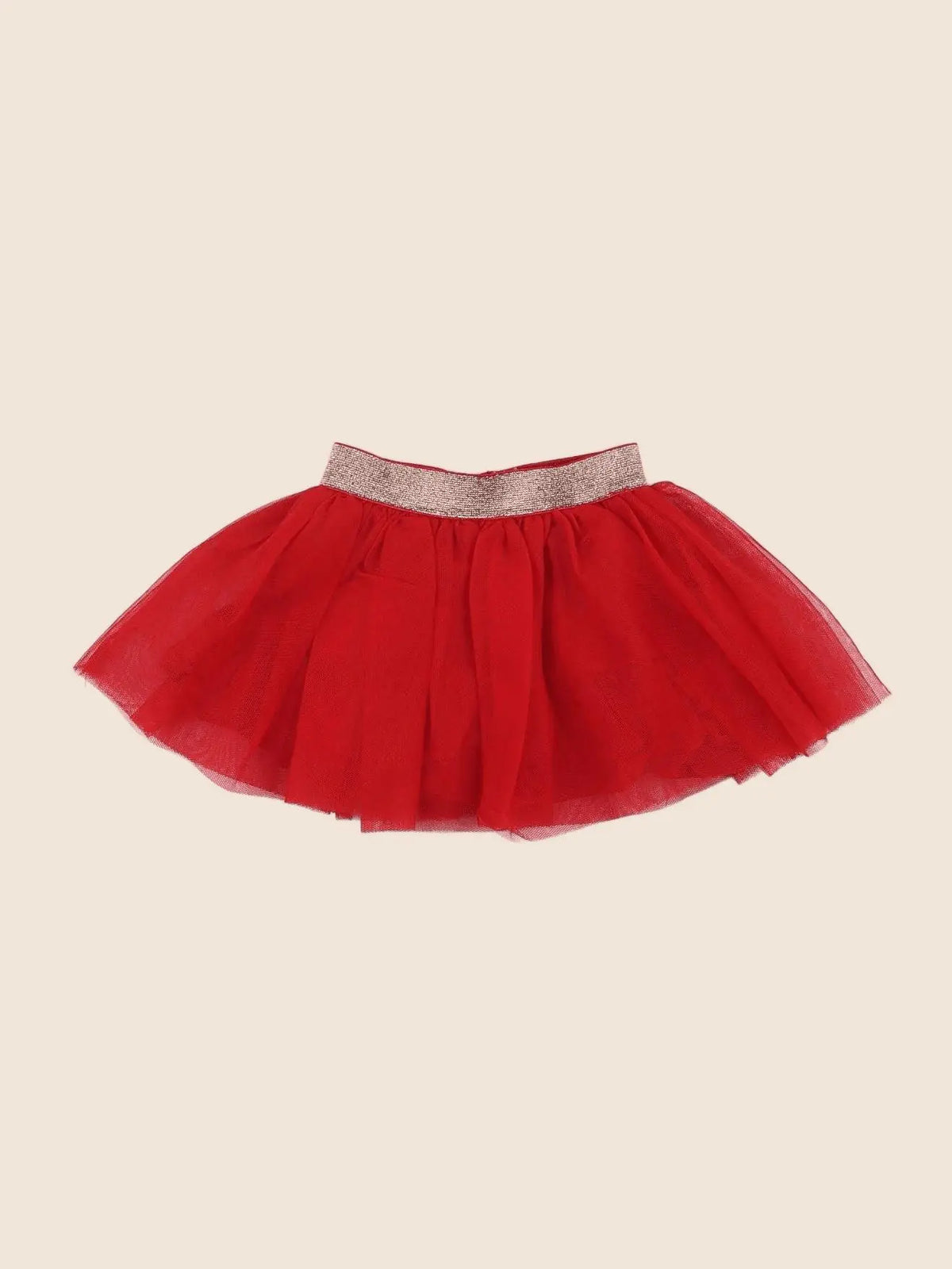 Vertbaudet - jupe rouge, or - 6 mois