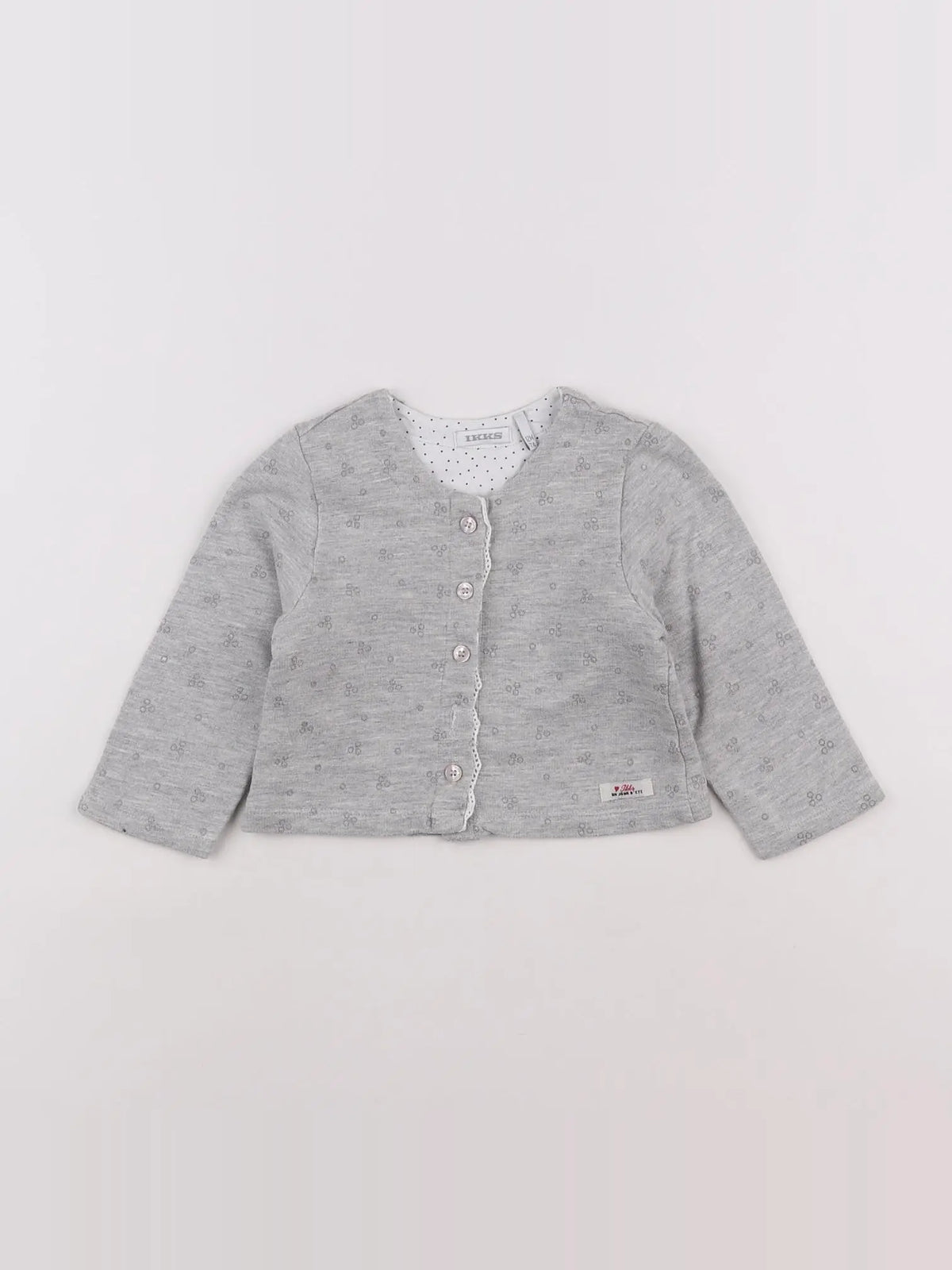 IKKS - sweat gris - 12 mois