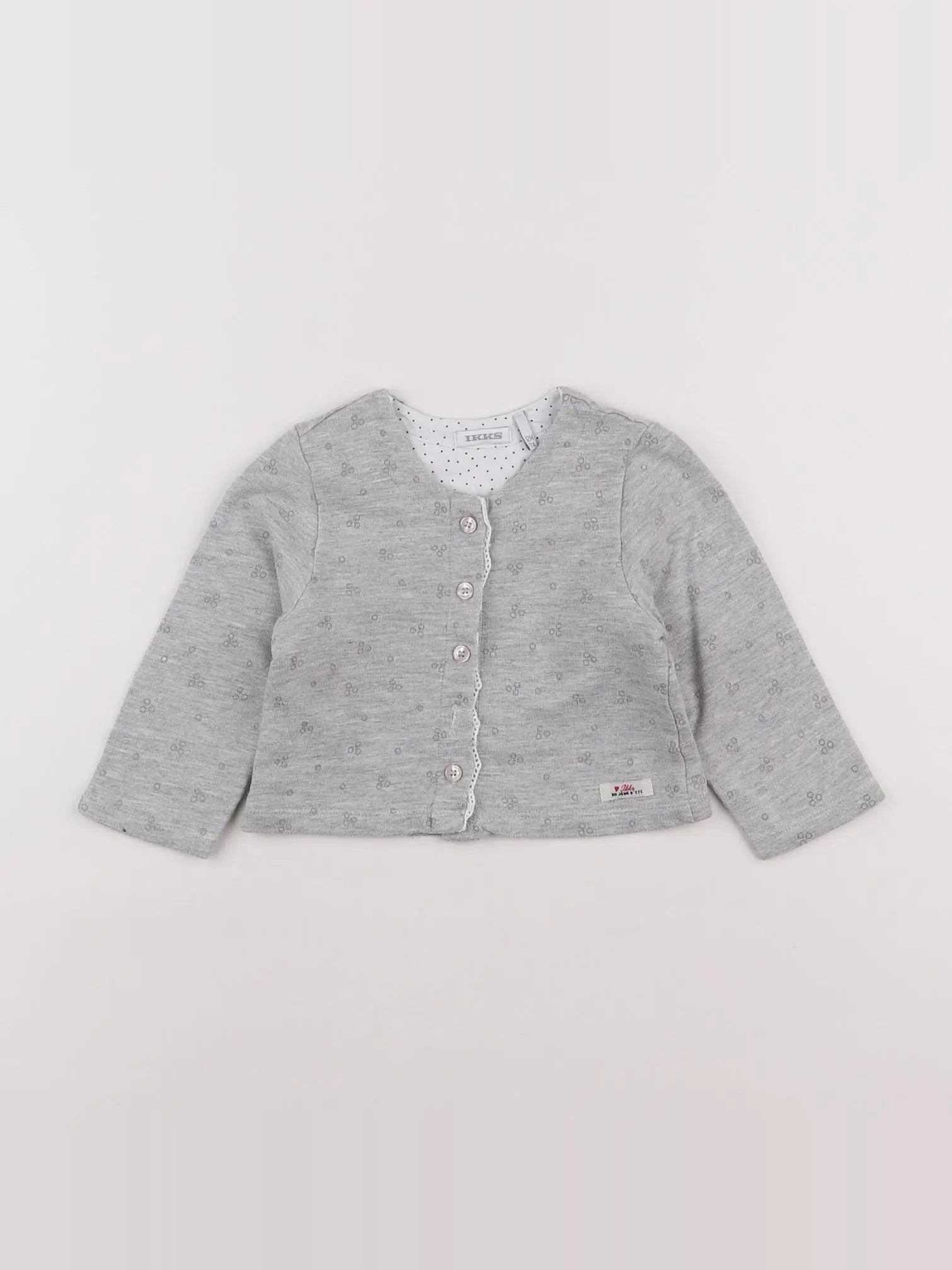 IKKS - sweat gris - 12 mois