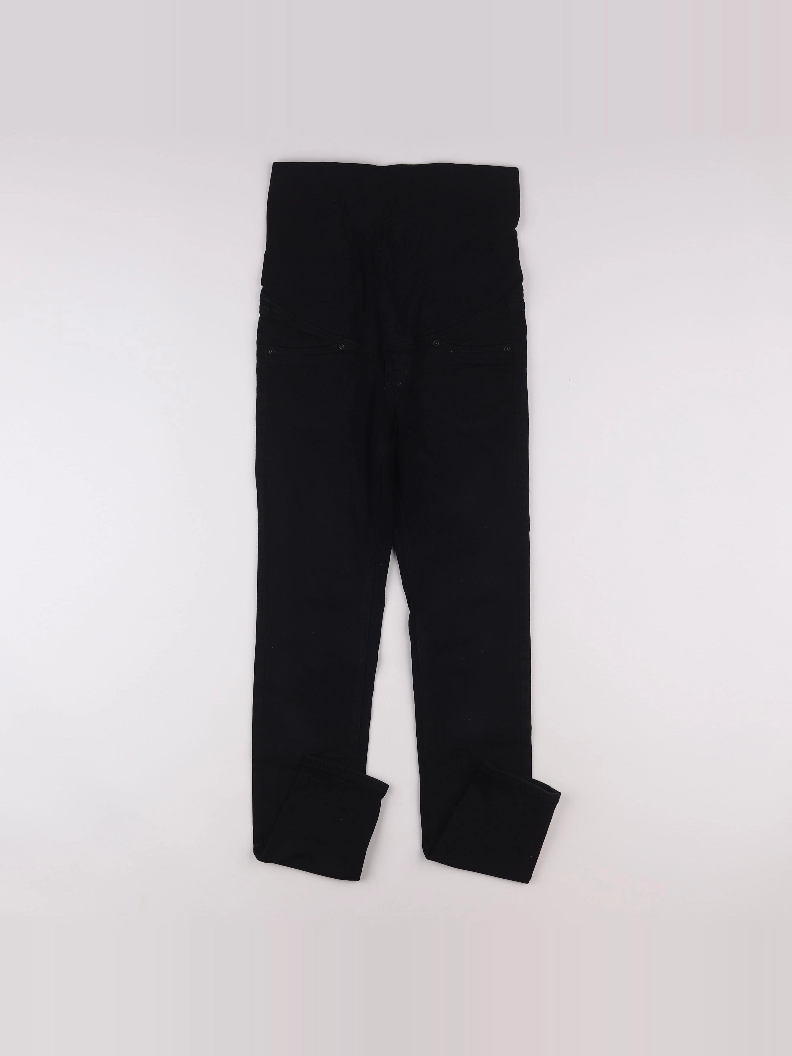 H&M - jean grossesse noir - 34