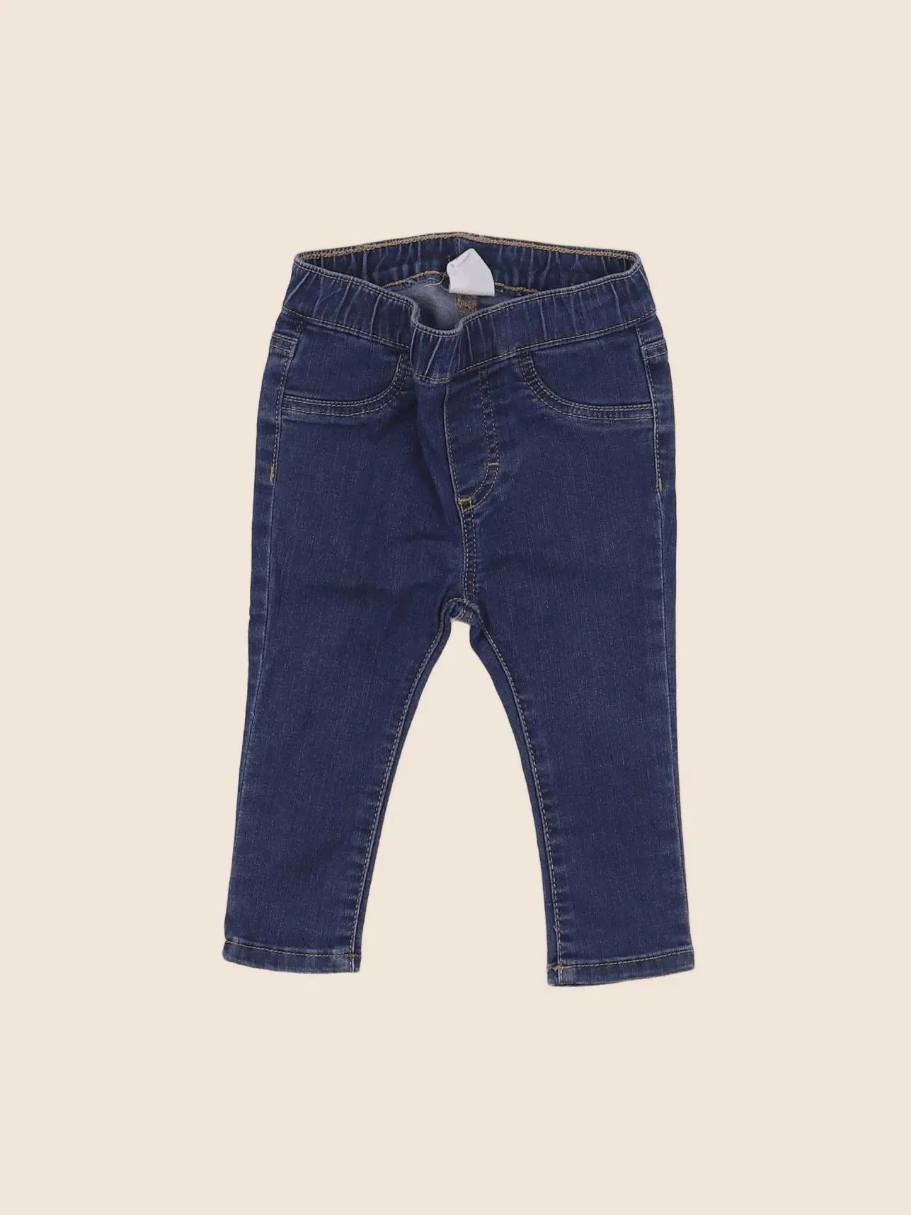 H&M - jegging bleu - 6/9 mois