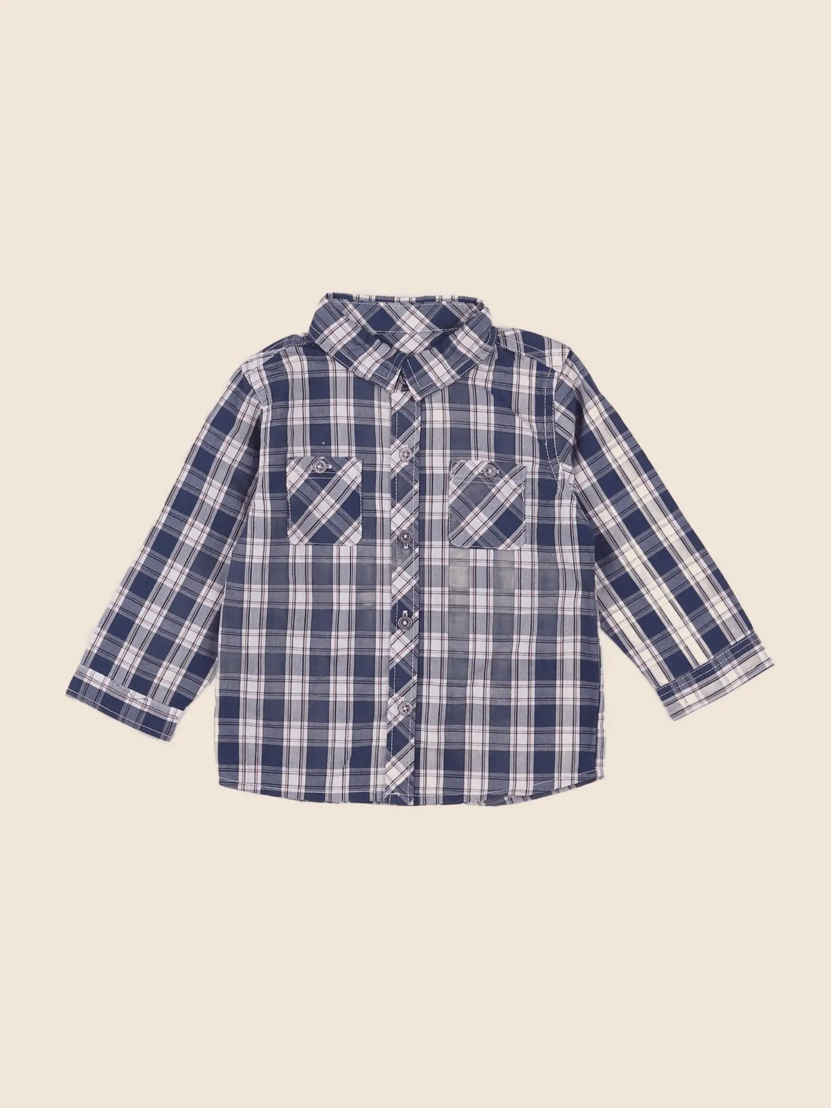 Vertbaudet - chemise bleu - 12 mois