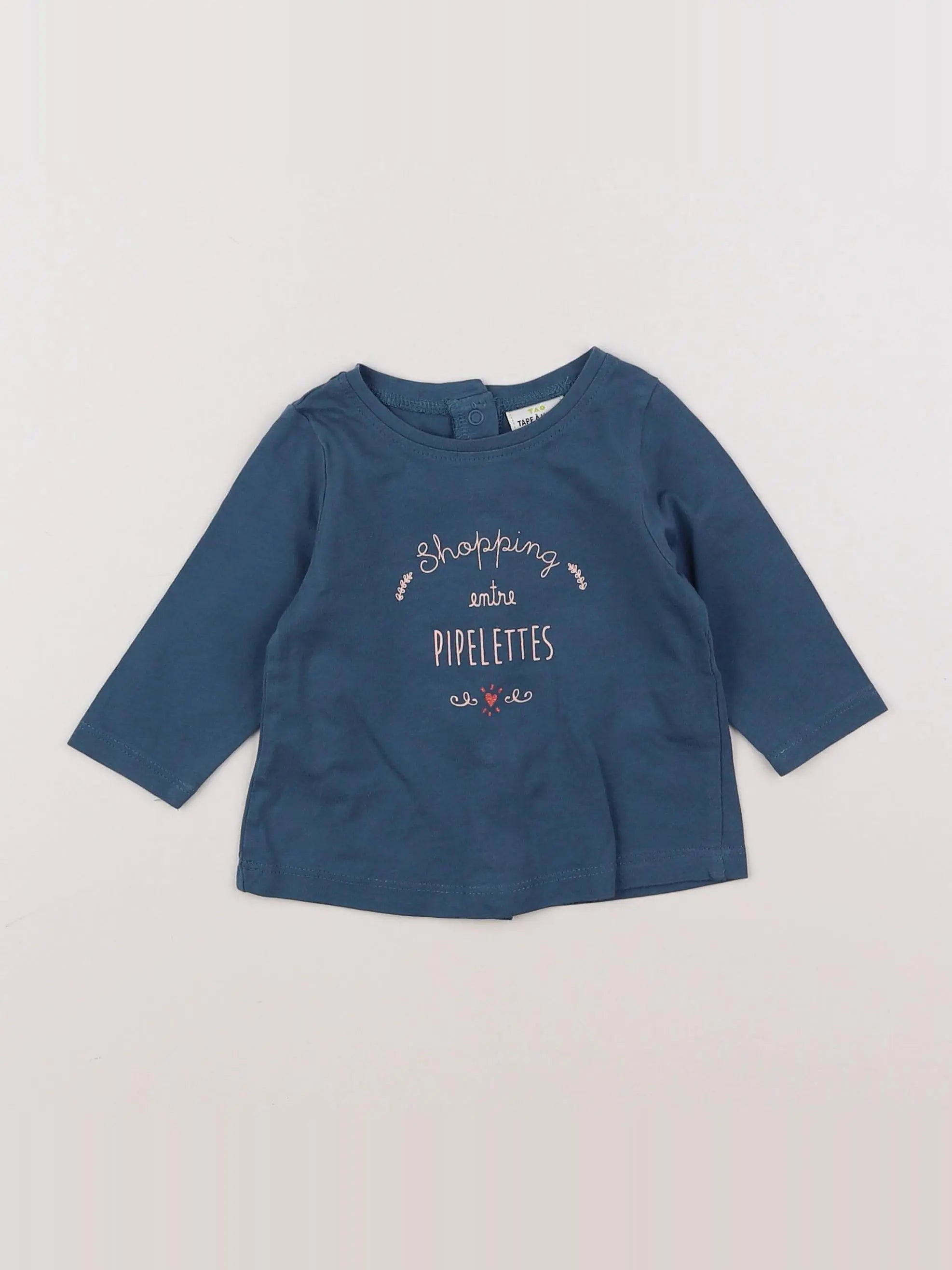 Tape à l'oeil - tee-shirt bleu - 3 mois