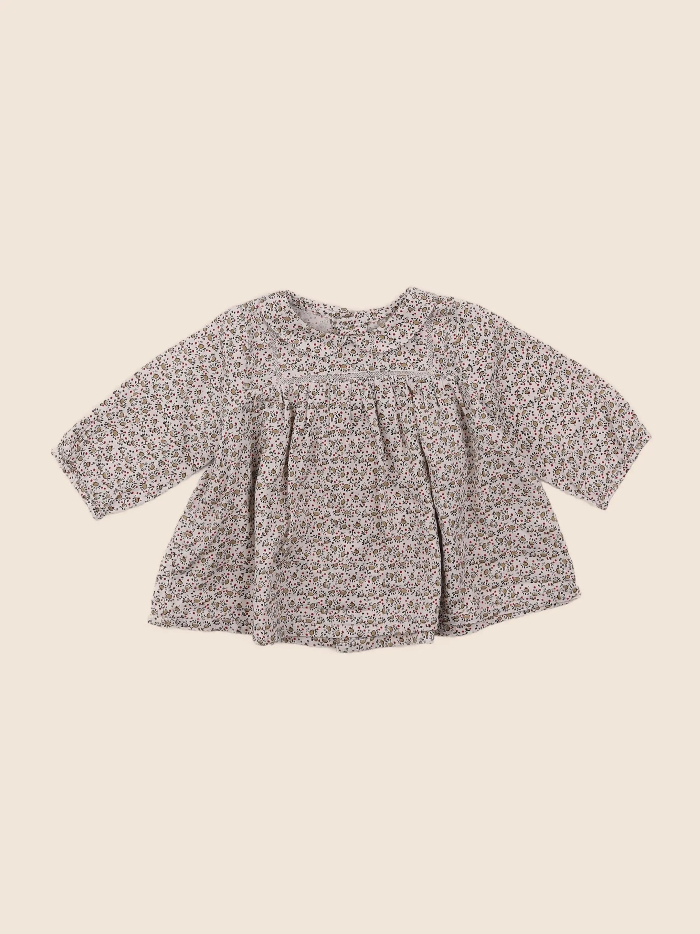 Boutchou - blouse vert - 3 mois
