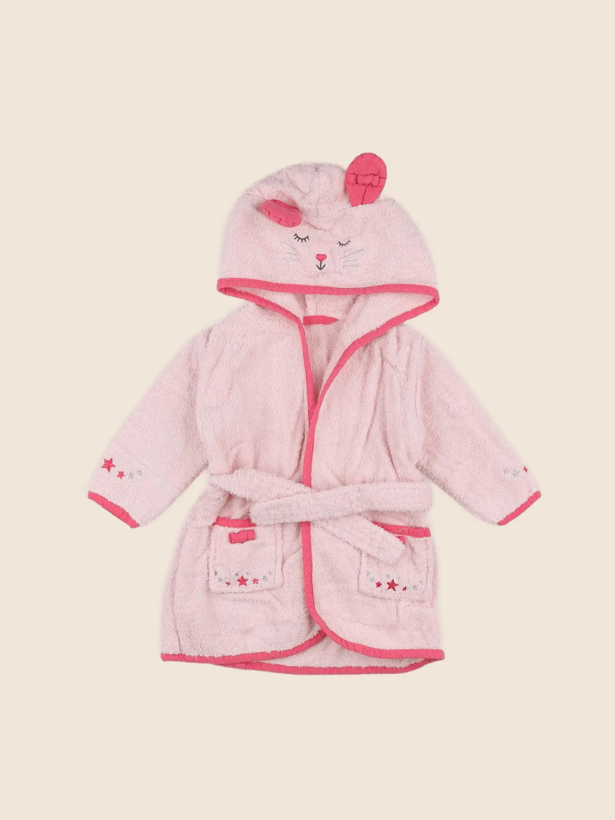 Vertbaudet - peignoir rose 12 mois  - 