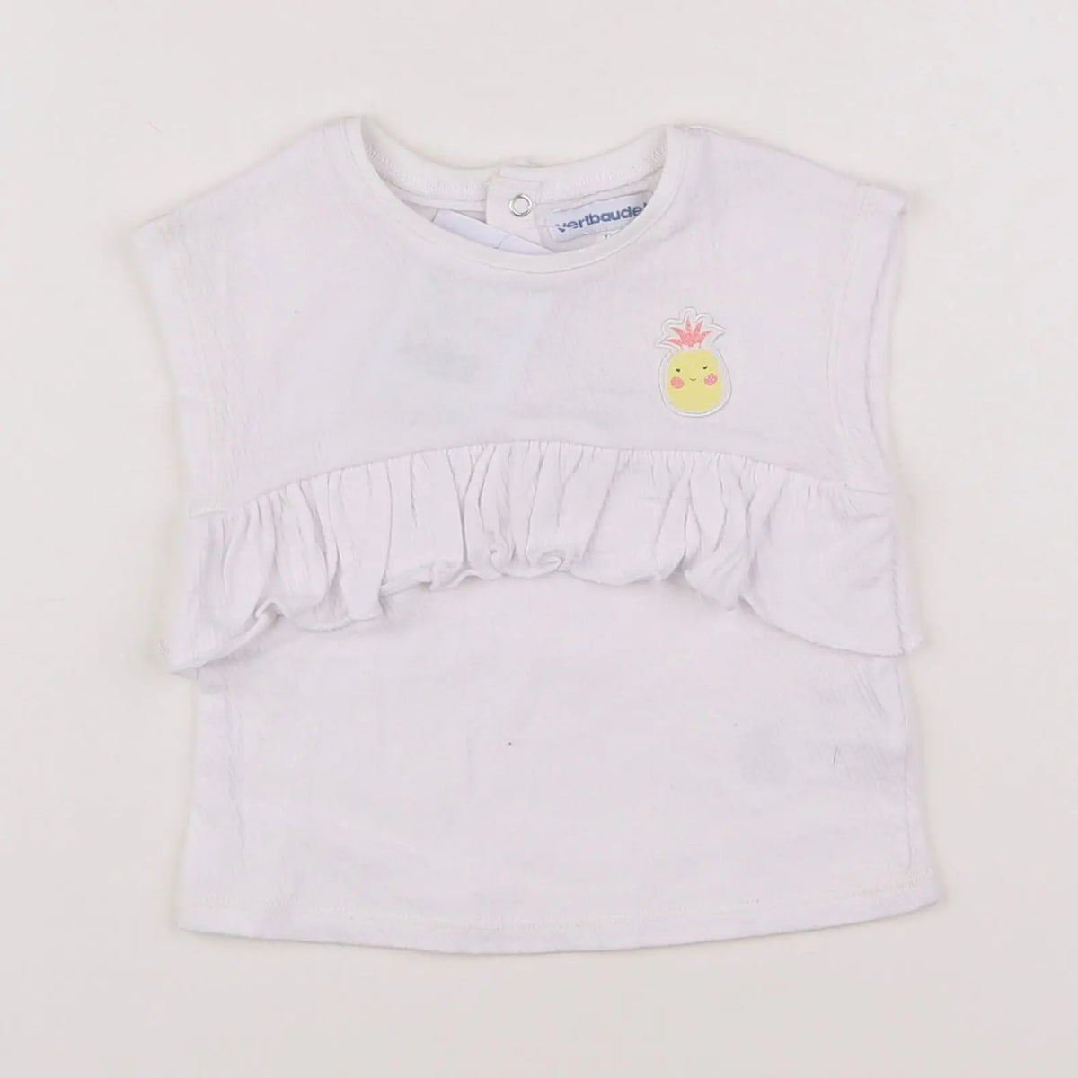 Vertbaudet - tee-shirt blanc - 9 mois