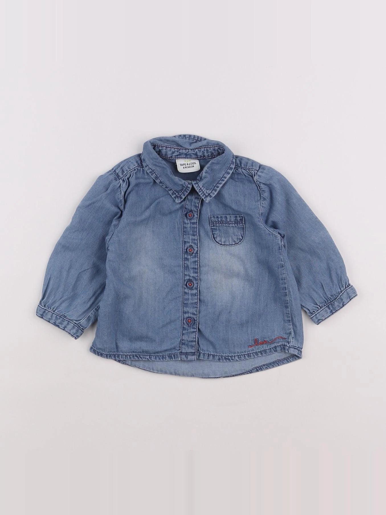 Tape à l'oeil - chemise bleu - 9 mois