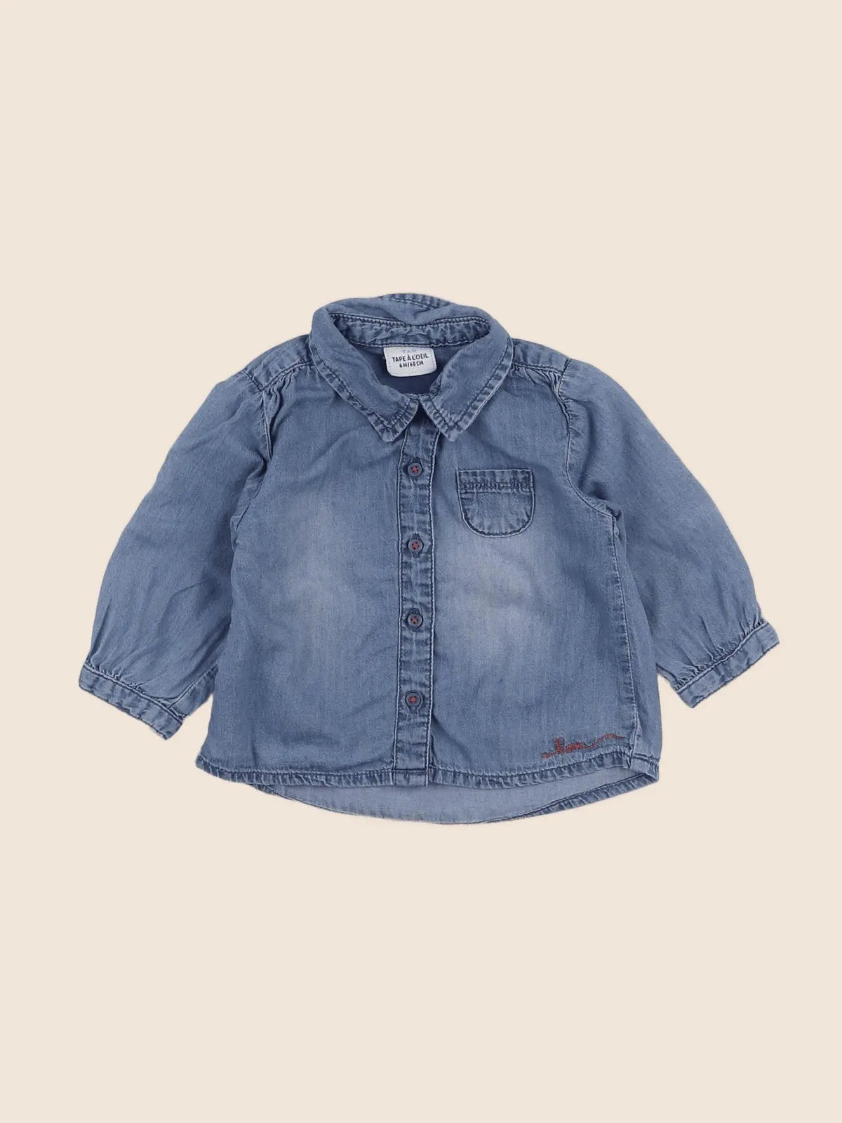 Tape à l'oeil - chemise bleu - 9 mois