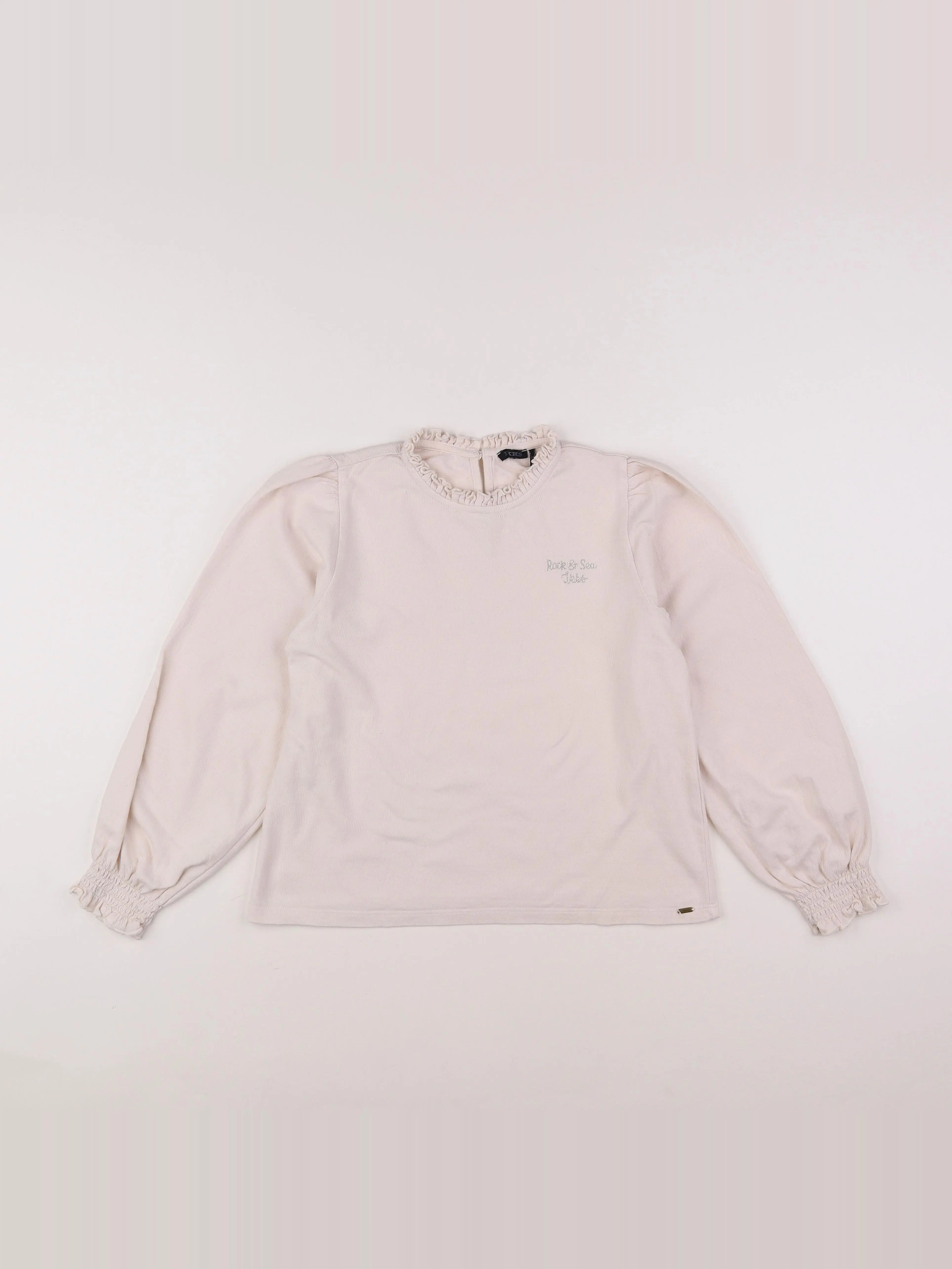 IKKS - blouse beige, argent - 10 ans