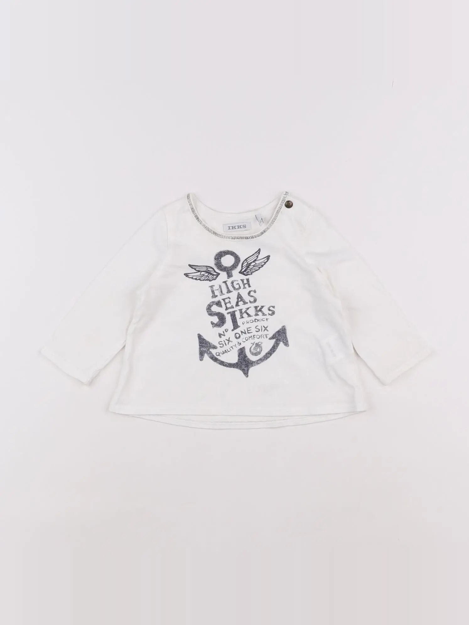 IKKS - tee-shirt blanc - 6 mois