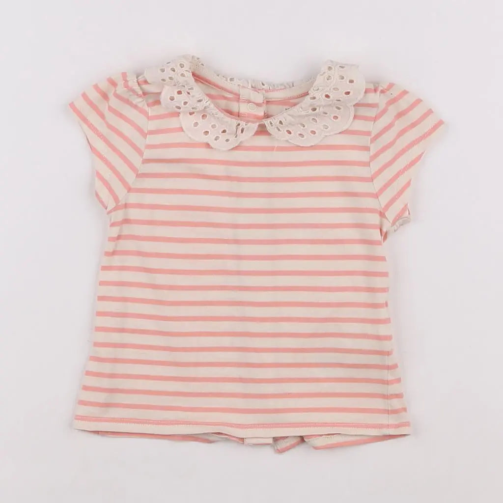 Vertbaudet - tee-shirt rose - 9 mois