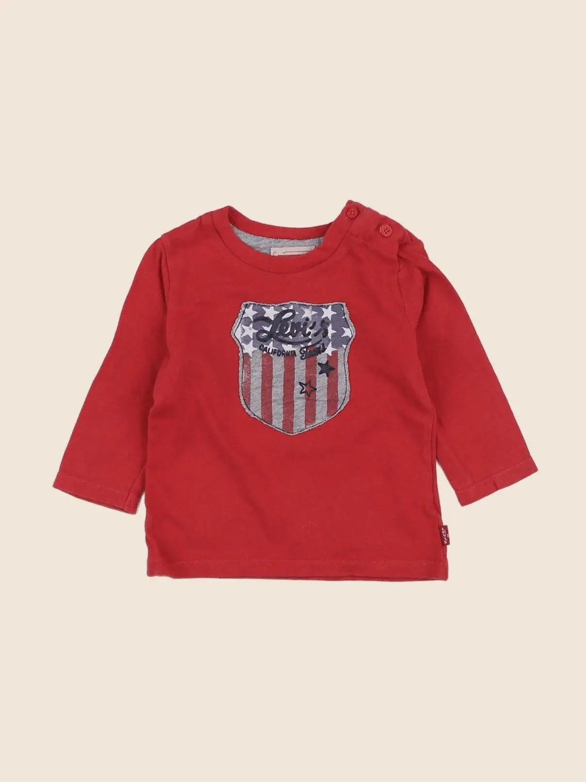 Levi's - tee-shirt rouge - 6 mois
