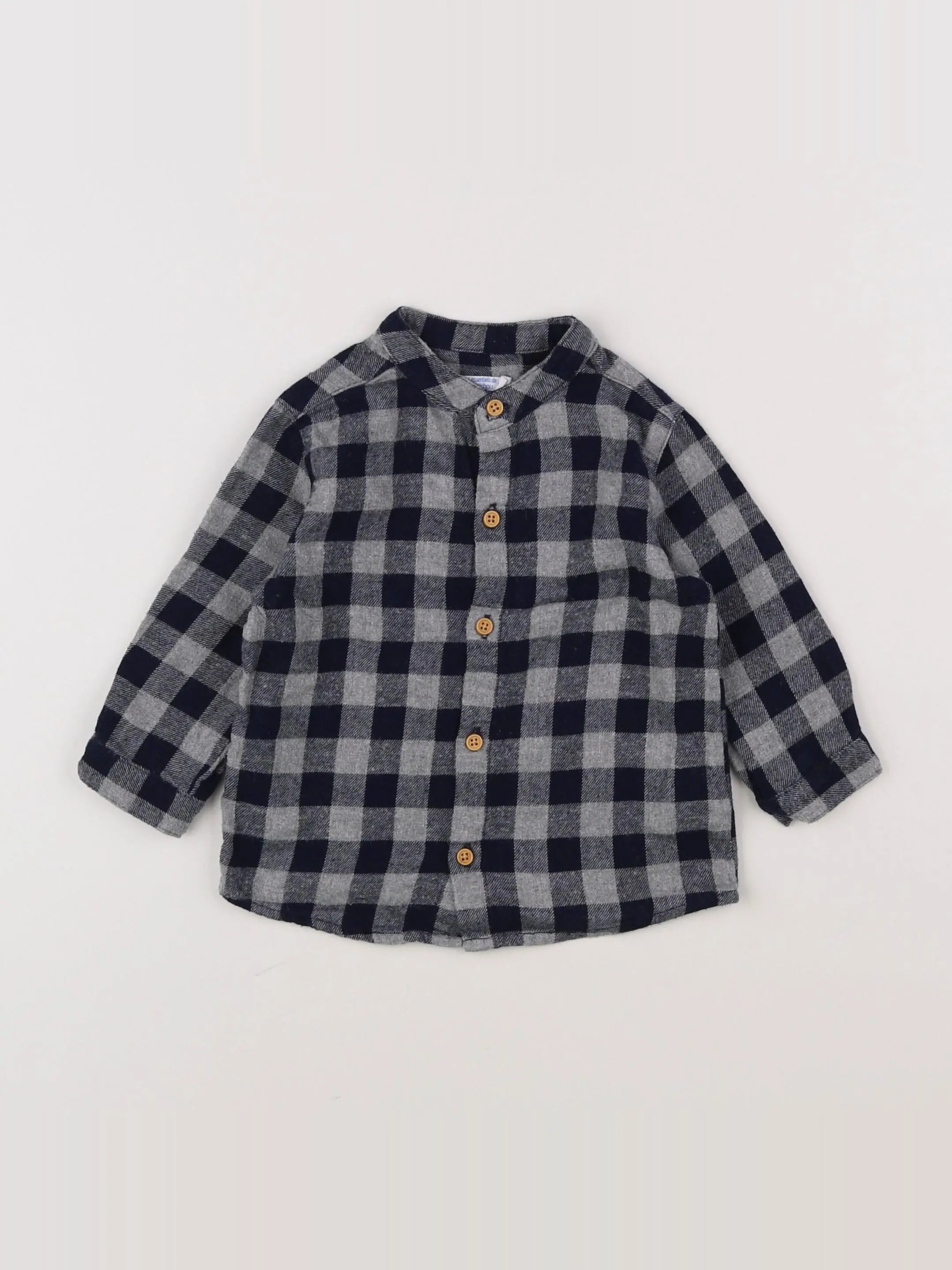 Boutchou - chemise bleu - 6 mois