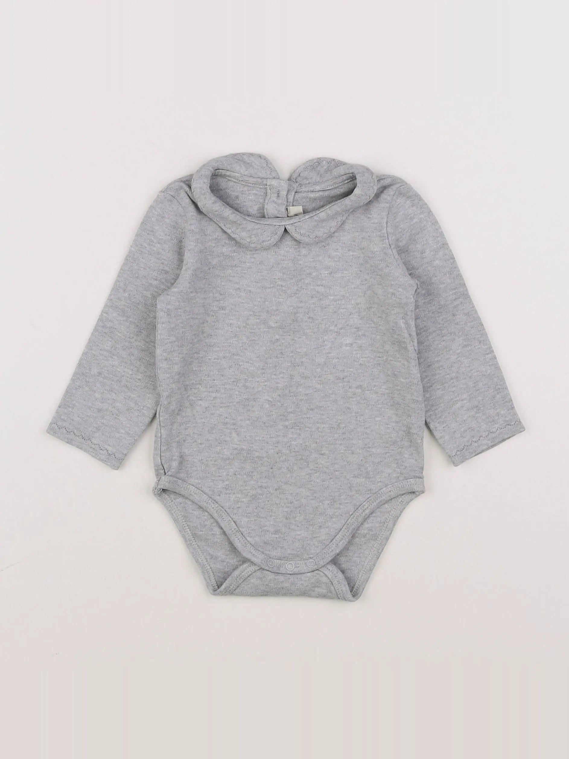 Natalys - body à col gris - 6 mois