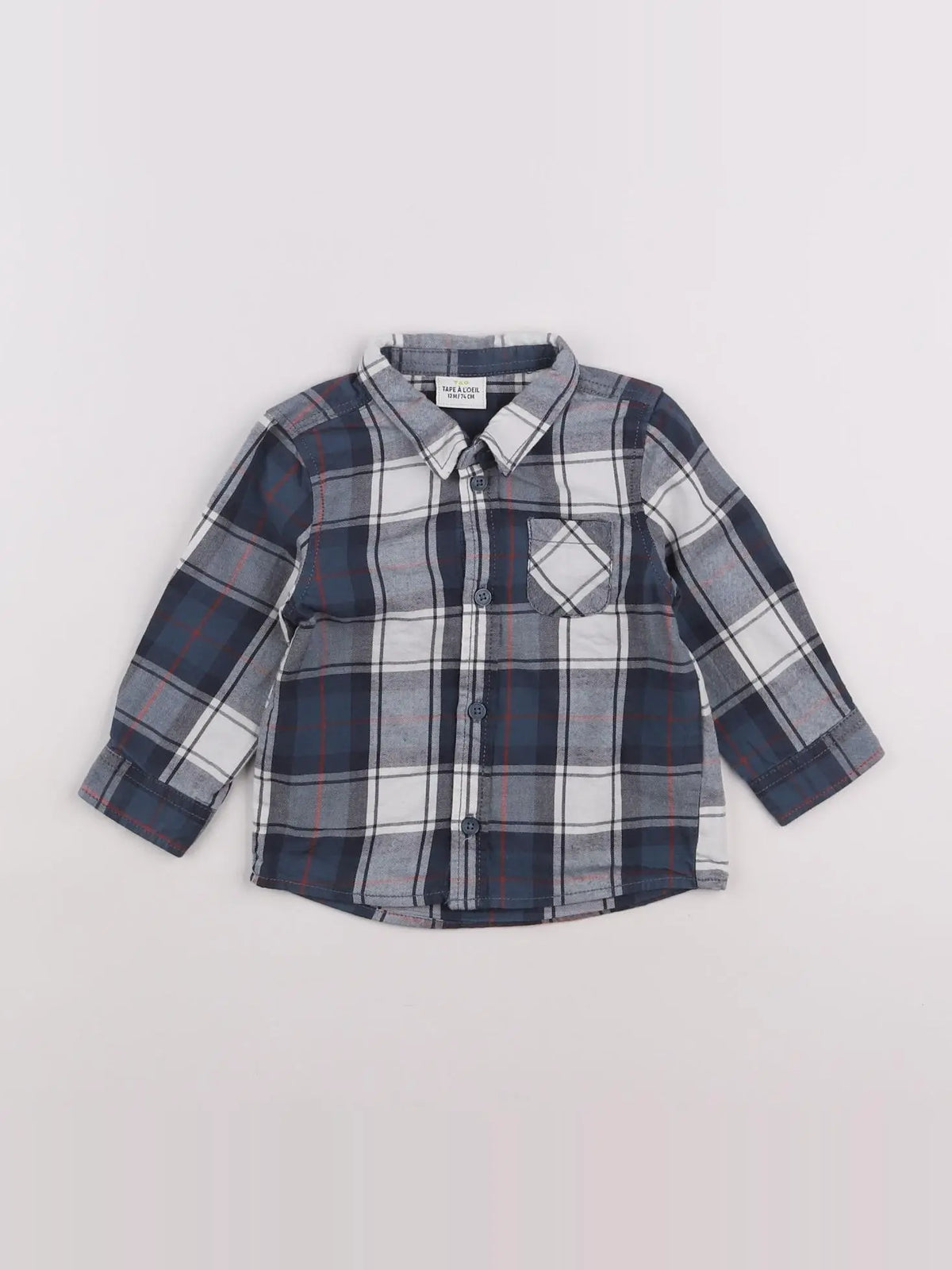 Tape à l'oeil - chemise bleu - 12 mois