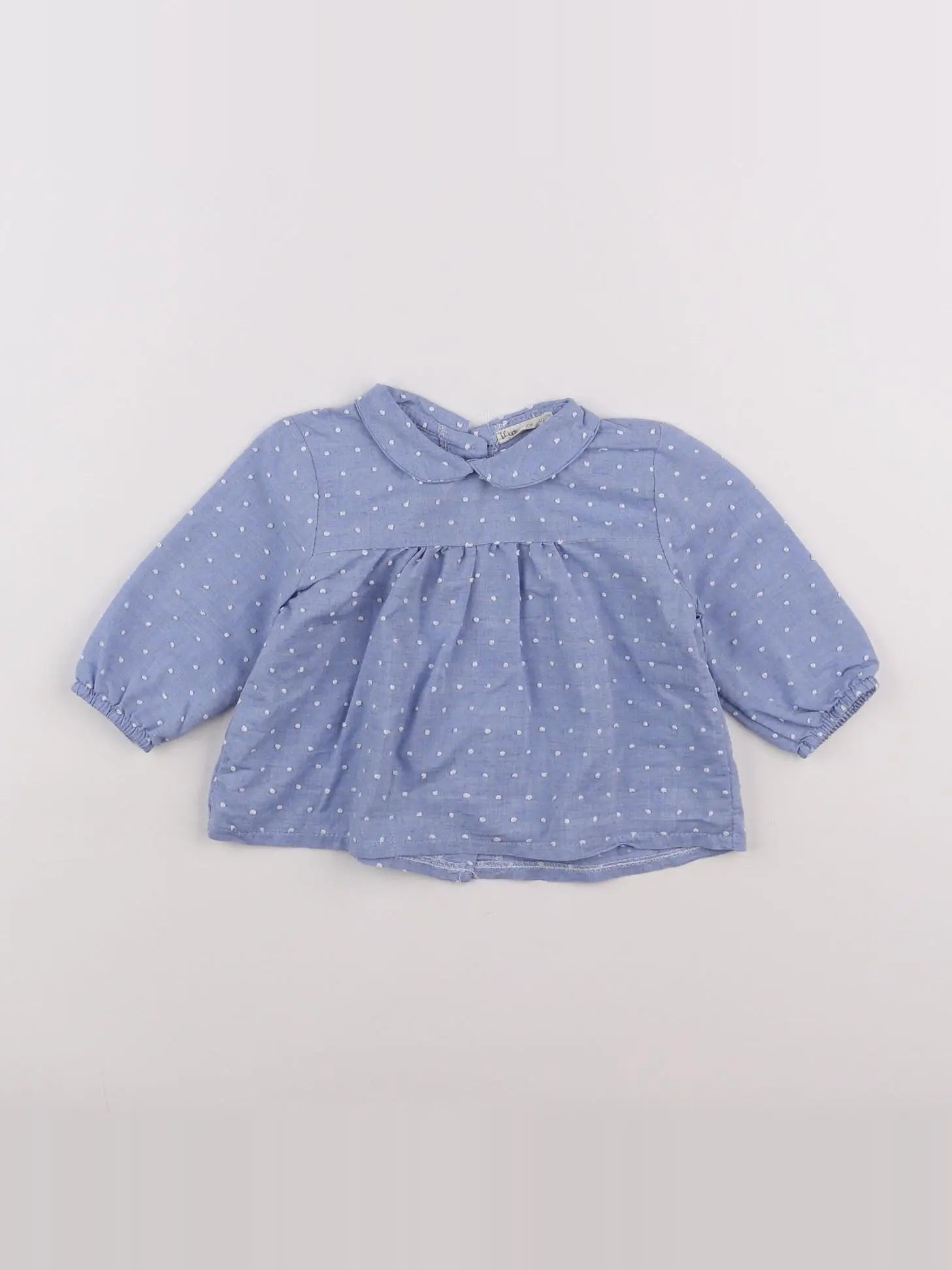 Little Cigogne - blouse bleu - 6 mois