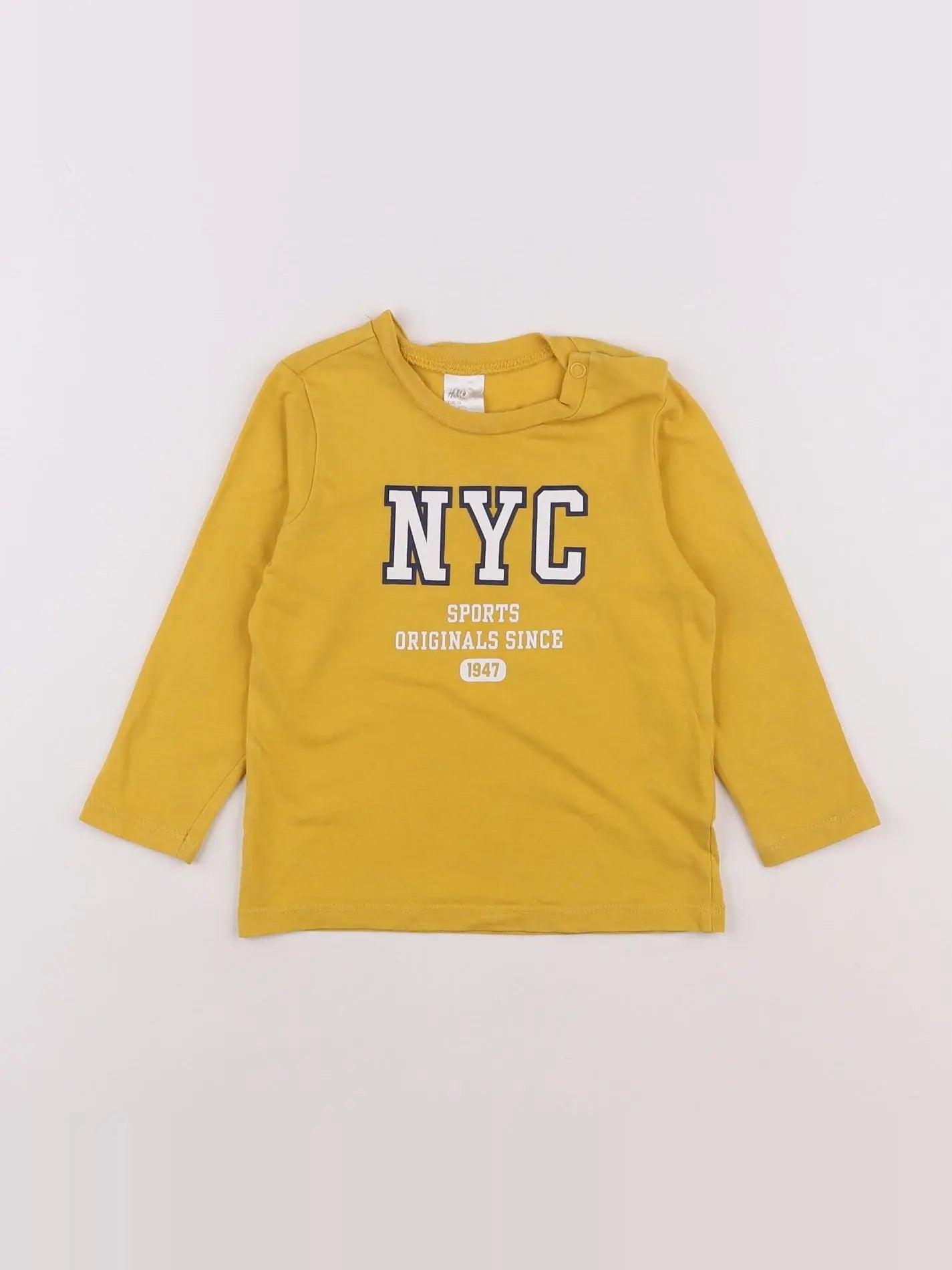 H&M - tee-shirt jaune - 6/9 mois