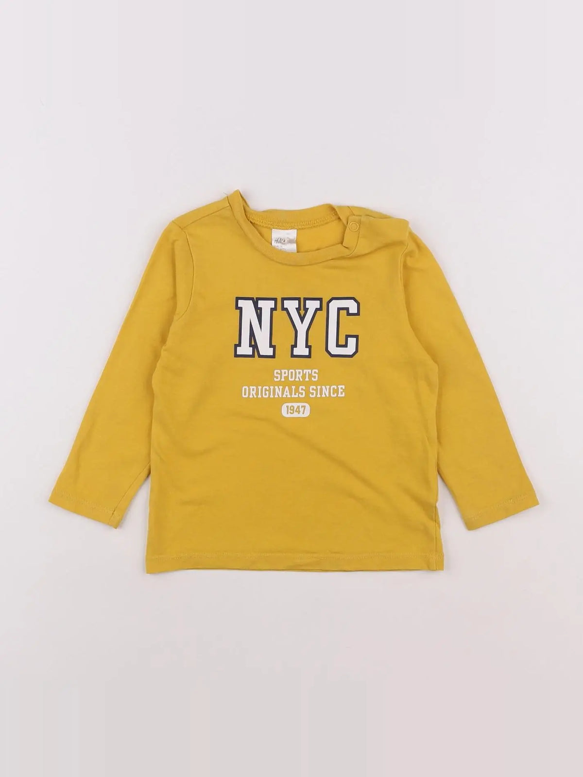 H&M - tee-shirt jaune - 6/9 mois