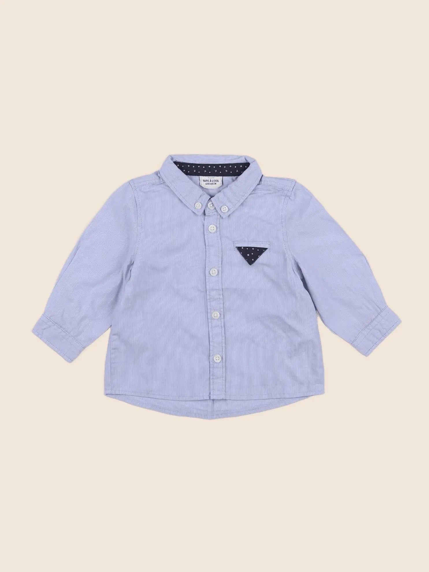 Tape à l'oeil - chemise bleu - 6 mois