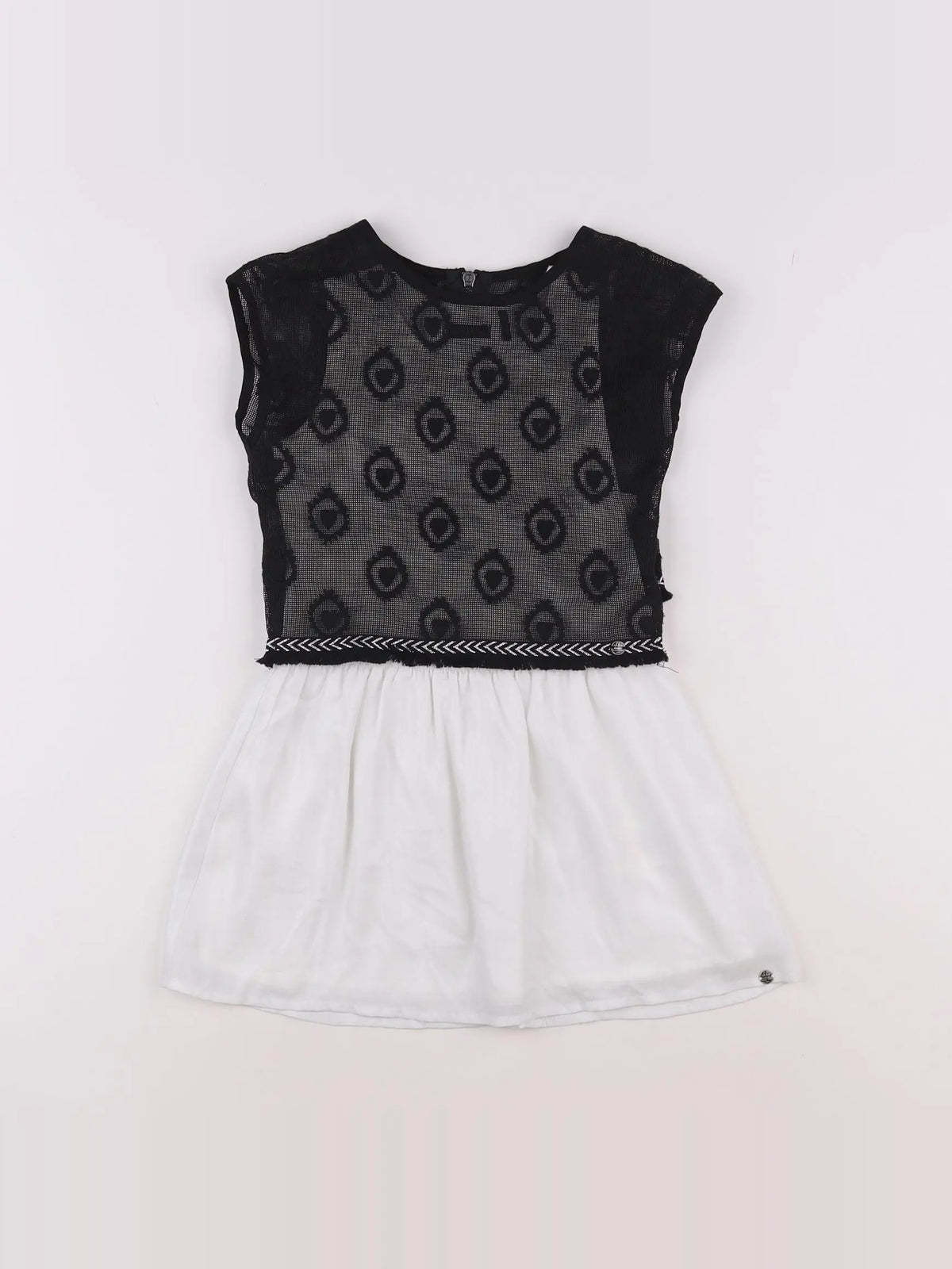 IKKS - robe blanc, noir - 6 ans