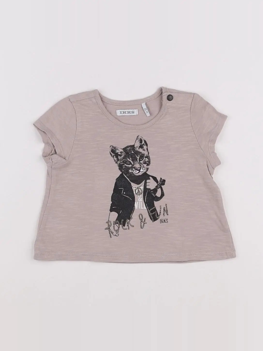 IKKS - tee-shirt rose - 12 mois