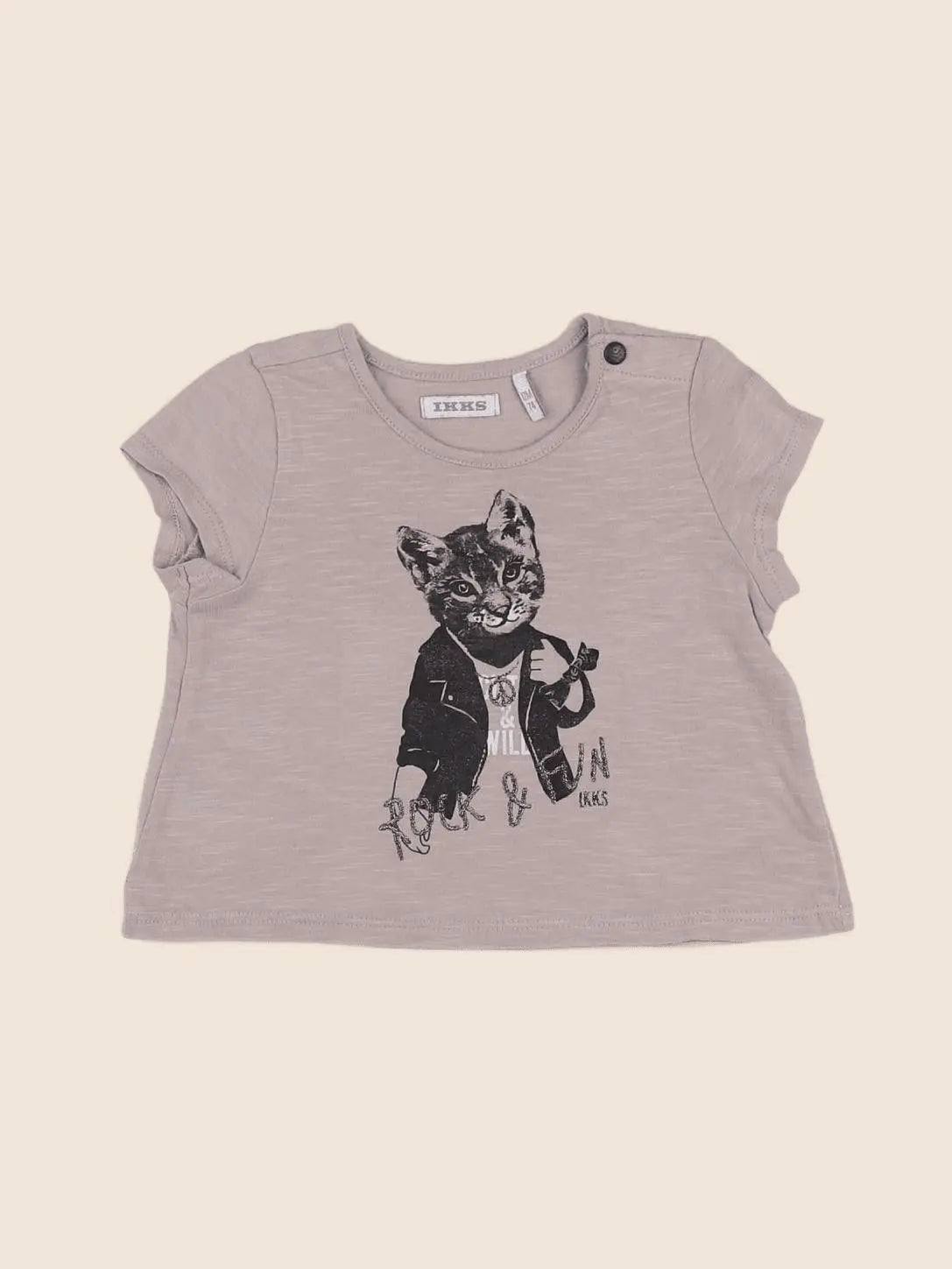 IKKS - tee-shirt rose - 12 mois