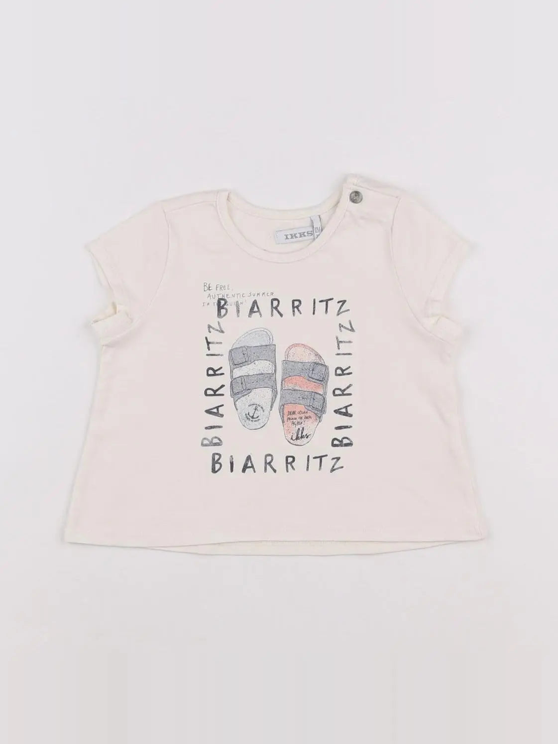 IKKS - tee-shirt beige - 12 mois