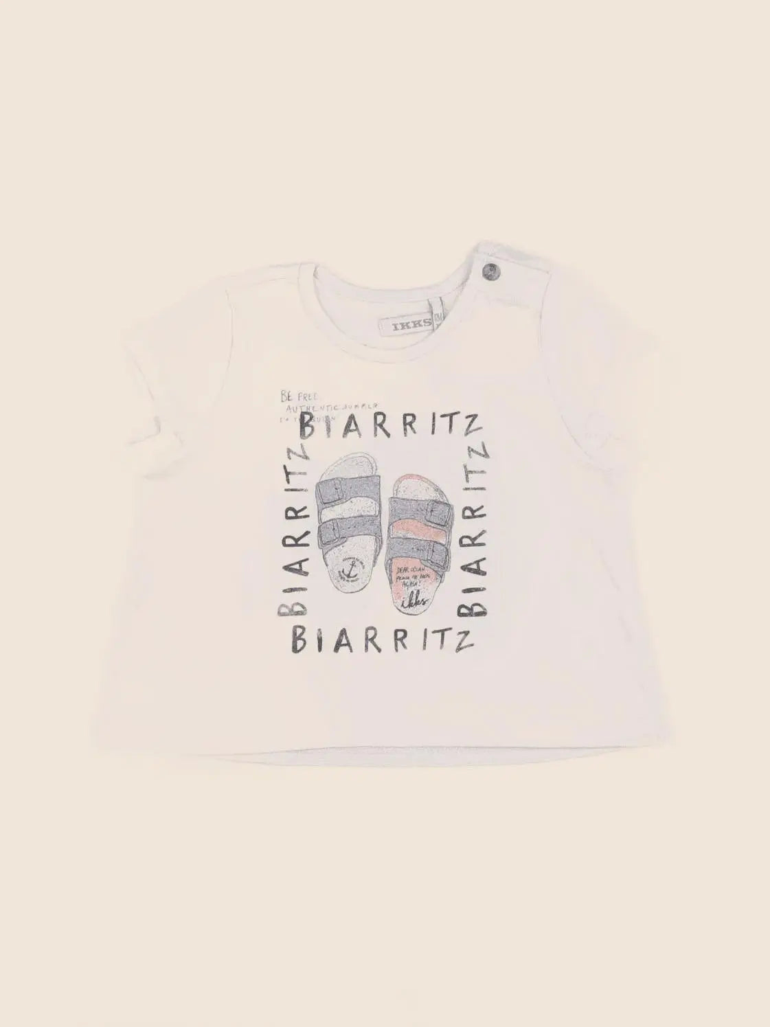 IKKS - tee-shirt beige - 12 mois