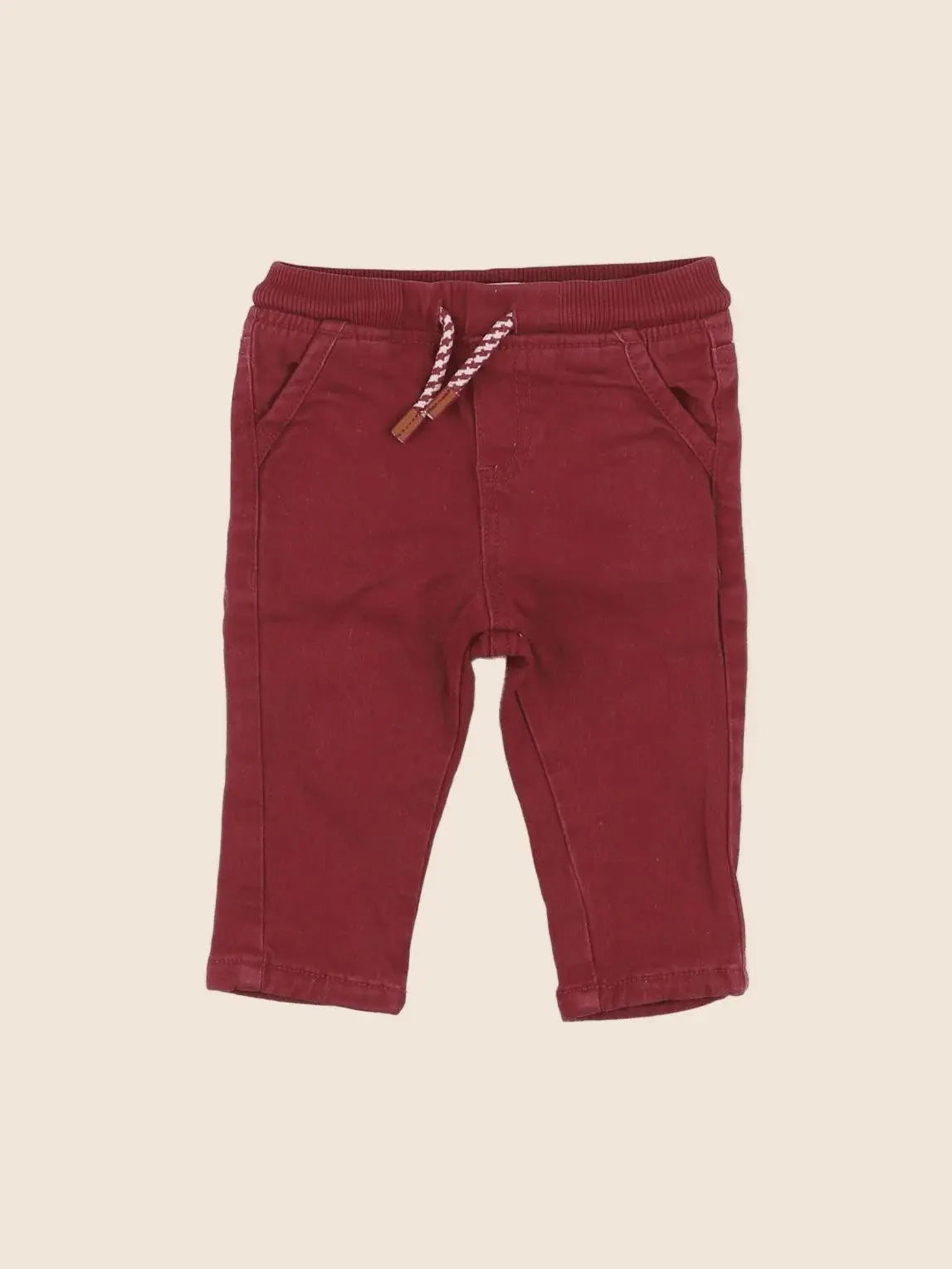 Vertbaudet - pantalon rouge - 6 mois