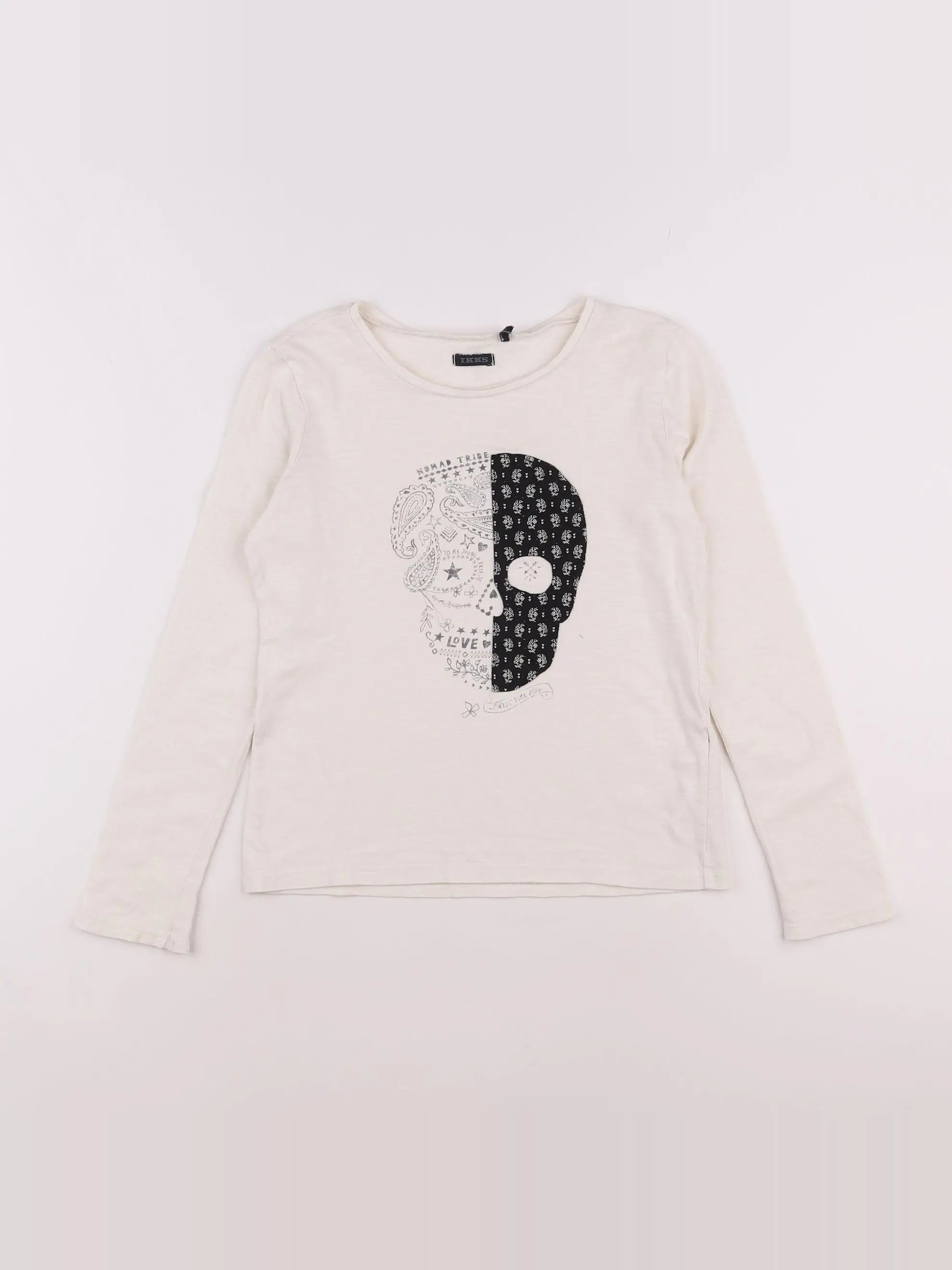 IKKS - tee-shirt beige - 10 ans